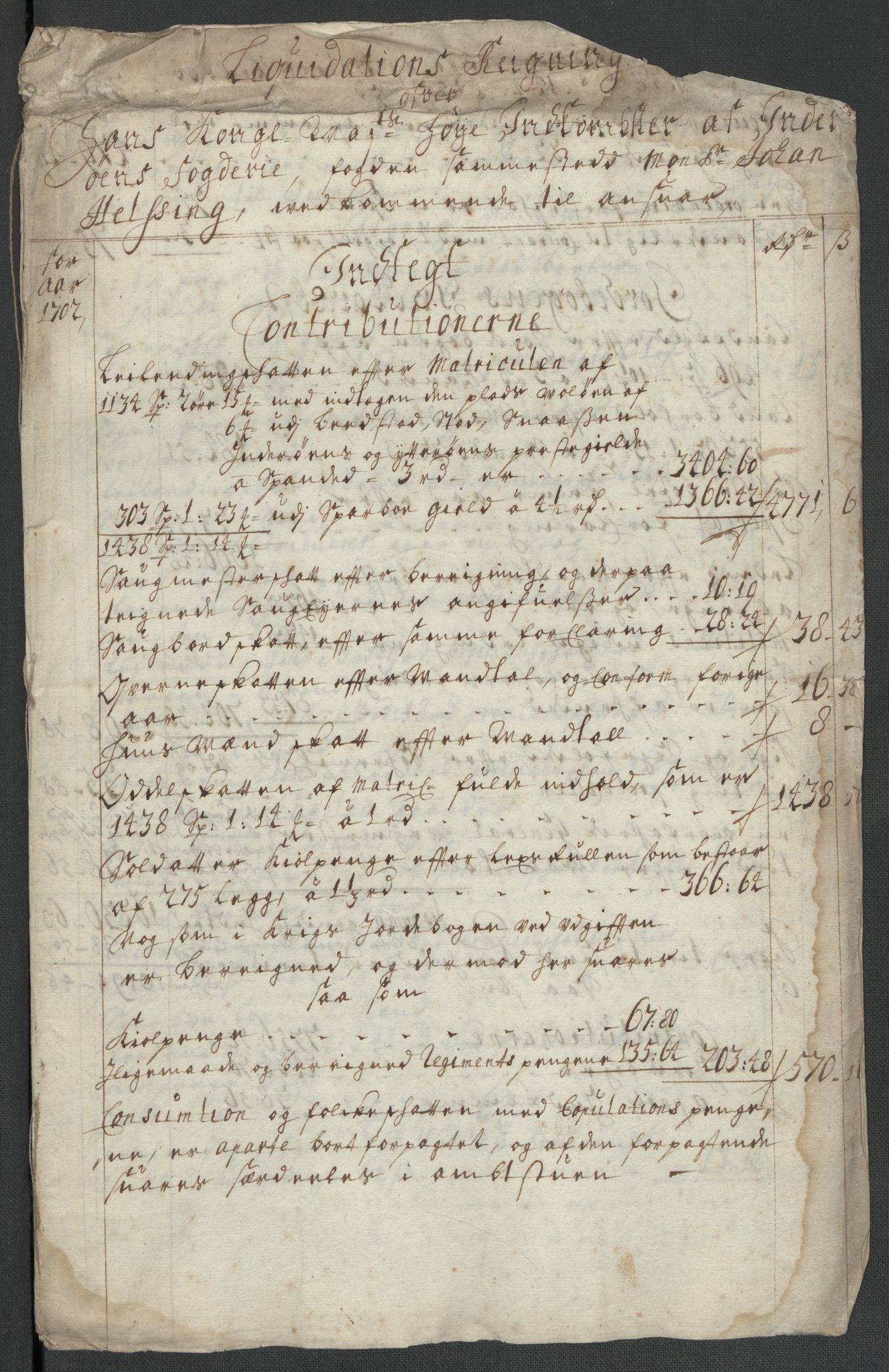 Rentekammeret inntil 1814, Reviderte regnskaper, Fogderegnskap, AV/RA-EA-4092/R63/L4312: Fogderegnskap Inderøy, 1701-1702, p. 195