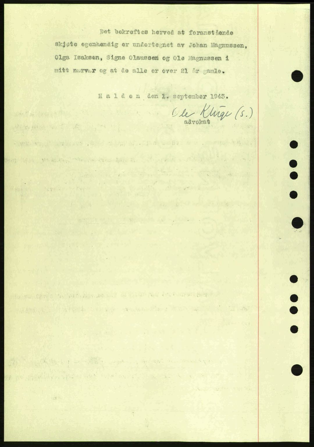 Idd og Marker sorenskriveri, AV/SAO-A-10283/G/Gb/Gbb/L0006: Mortgage book no. A6, 1943-1944, Diary no: : 1165/1943