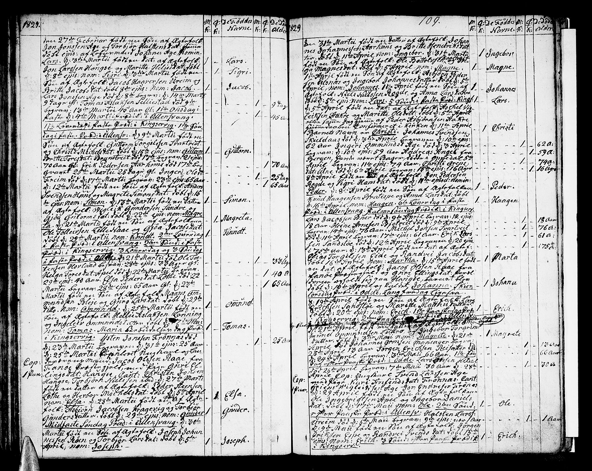 Ullensvang sokneprestembete, AV/SAB-A-78701/H/Haa: Parish register (official) no. A 8, 1804-1835, p. 109