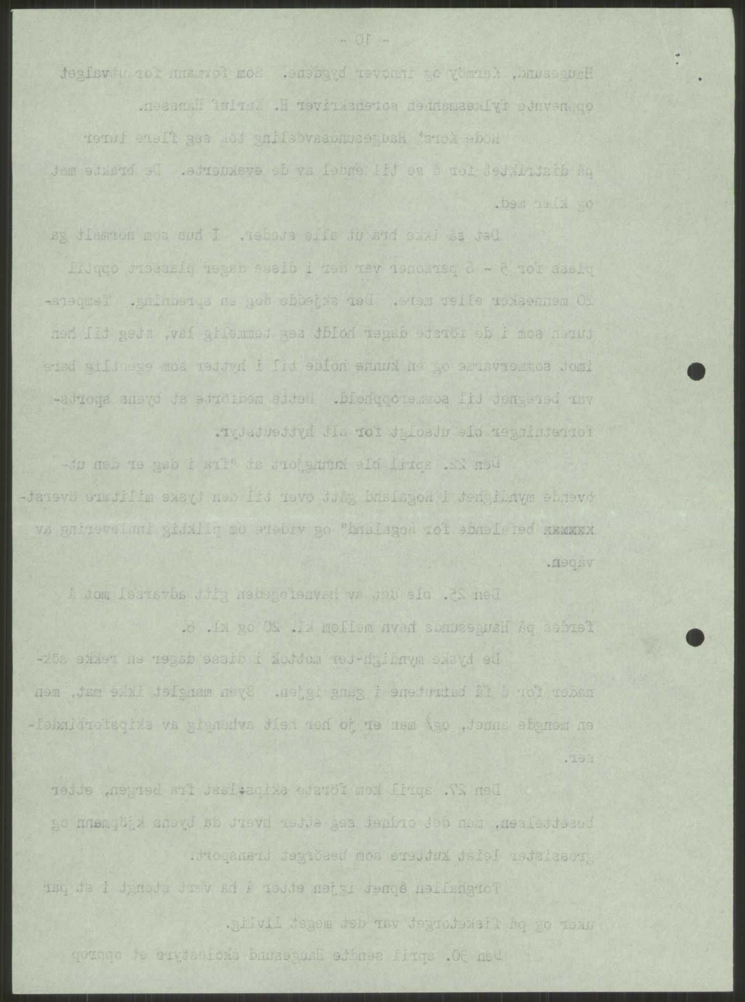 Forsvaret, Forsvarets krigshistoriske avdeling, AV/RA-RAFA-2017/Y/Ya/L0015: II-C-11-31 - Fylkesmenn.  Rapporter om krigsbegivenhetene 1940., 1940, p. 99