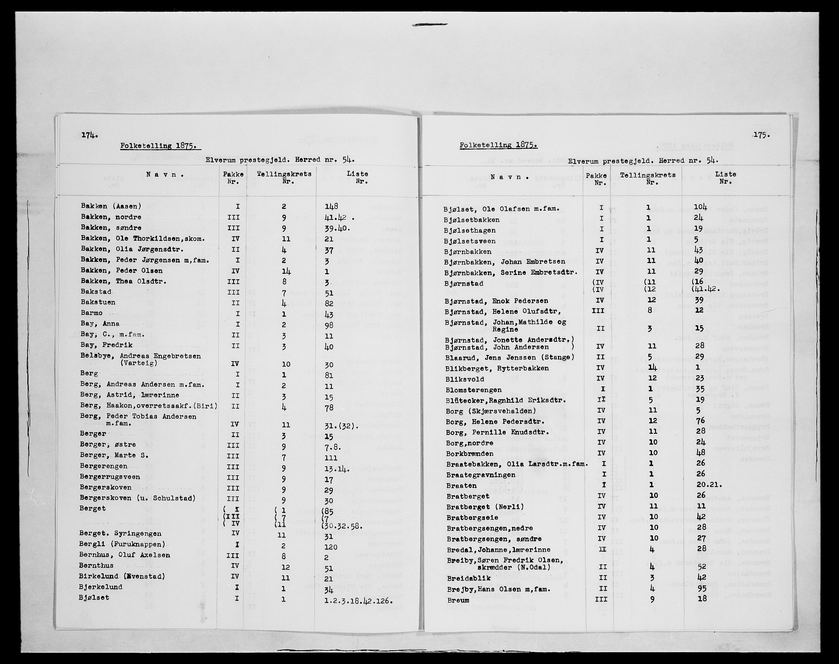 SAH, 1875 census for 0427P Elverum, 1875, p. 2