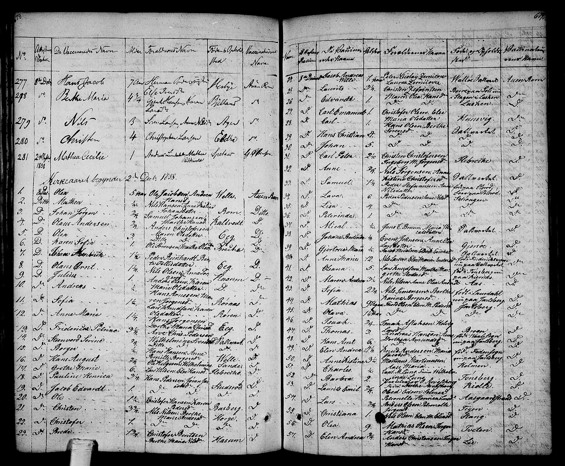 Sem kirkebøker, SAKO/A-5/F/Fa/L0005: Parish register (official) no. I 5, 1825-1842, p. 678-679
