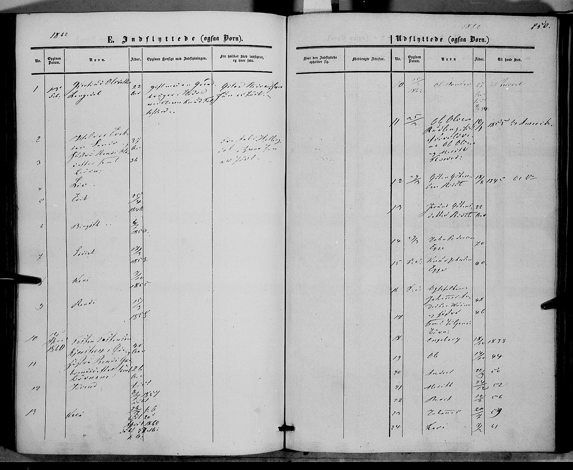 Vestre Slidre prestekontor, SAH/PREST-136/H/Ha/Haa/L0002: Parish register (official) no. 2, 1856-1864, p. 250
