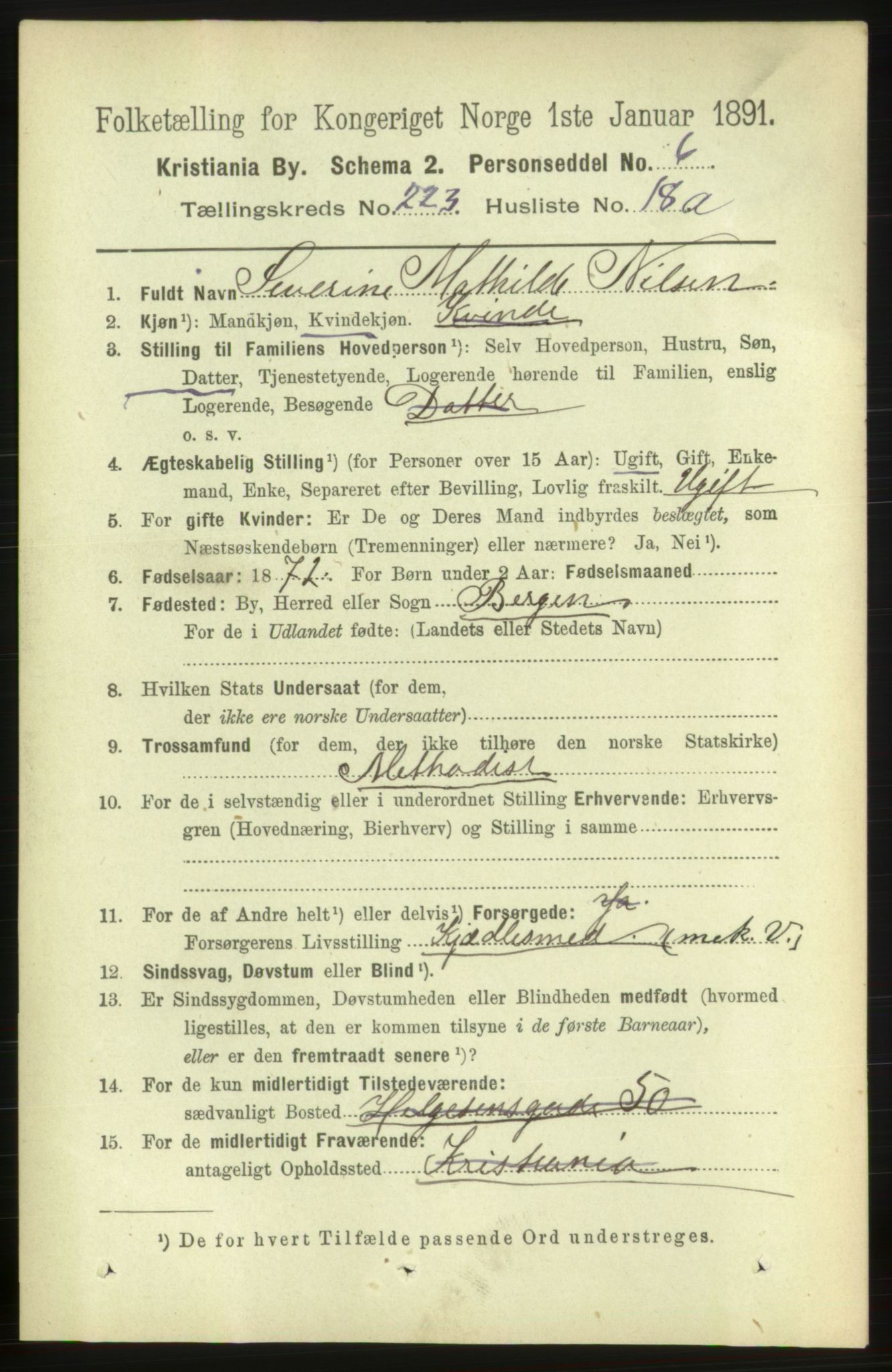 RA, 1891 census for 0301 Kristiania, 1891, p. 134983