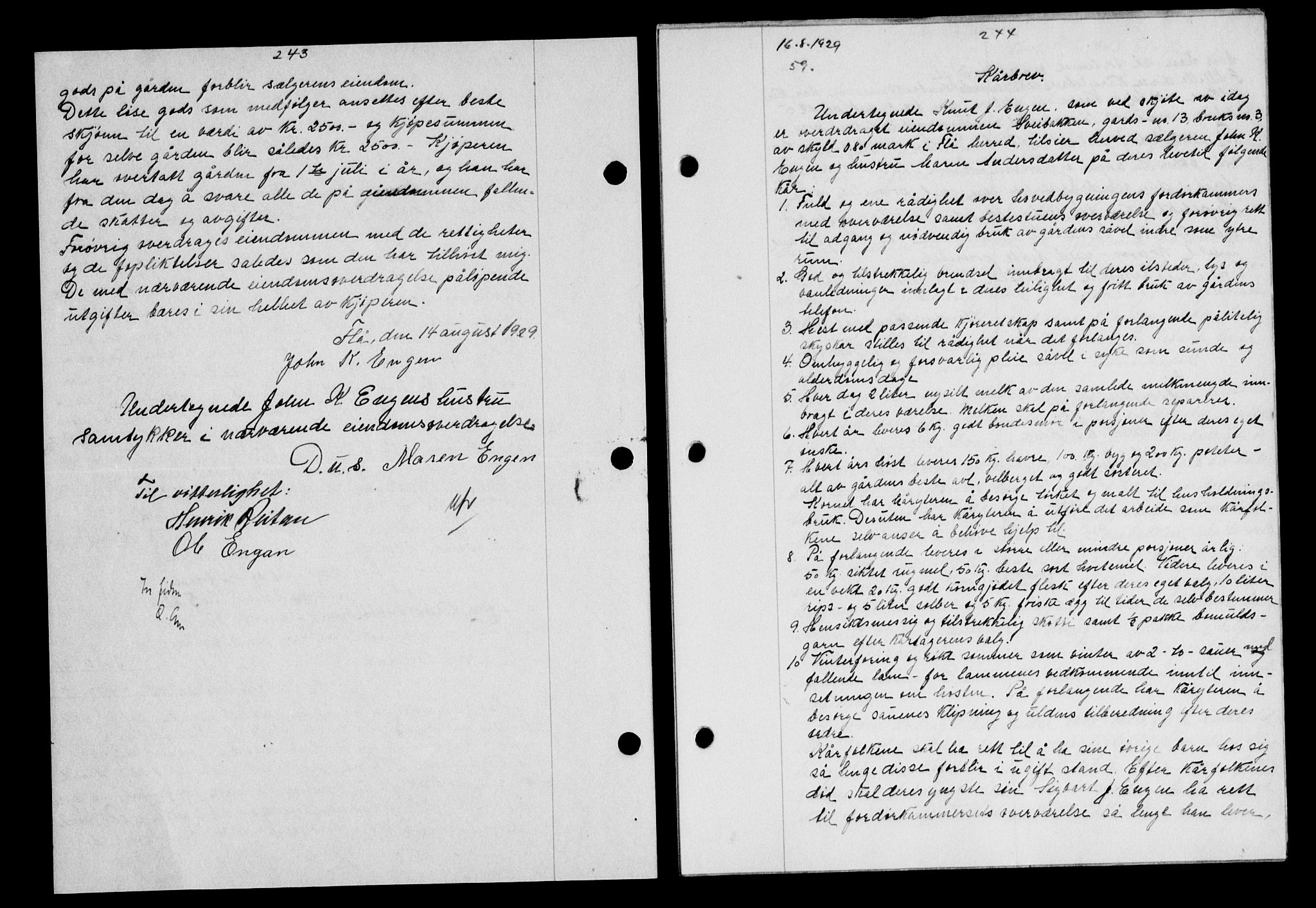 Gauldal sorenskriveri, AV/SAT-A-0014/1/2/2C/L0038: Mortgage book no. 39, 1929-1930, Deed date: 16.08.1929