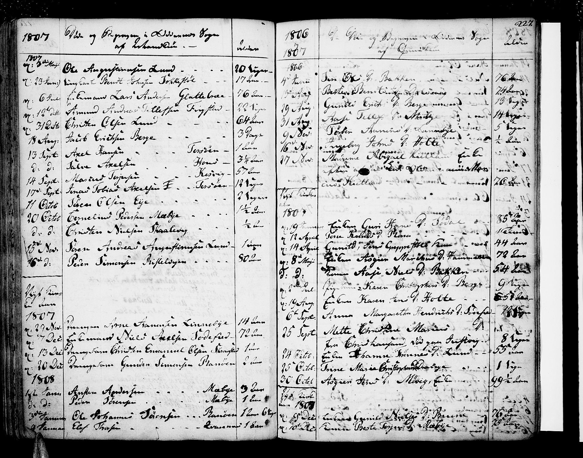 Oddernes sokneprestkontor, SAK/1111-0033/F/Fa/Faa/L0004: Parish register (official) no. A 4, 1764-1820, p. 227