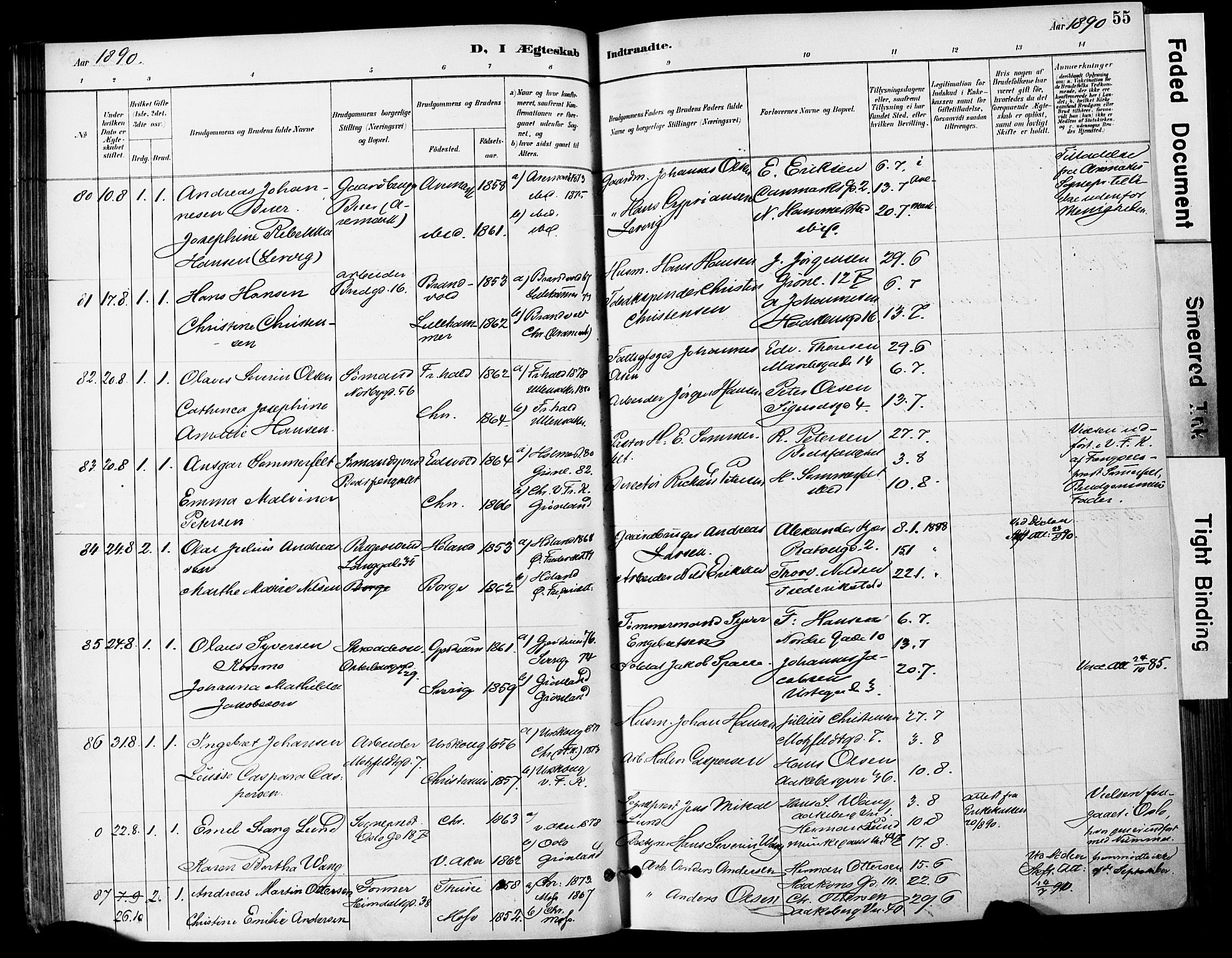 Grønland prestekontor Kirkebøker, SAO/A-10848/F/Fa/L0013: Parish register (official) no. 13, 1887-1906, p. 55