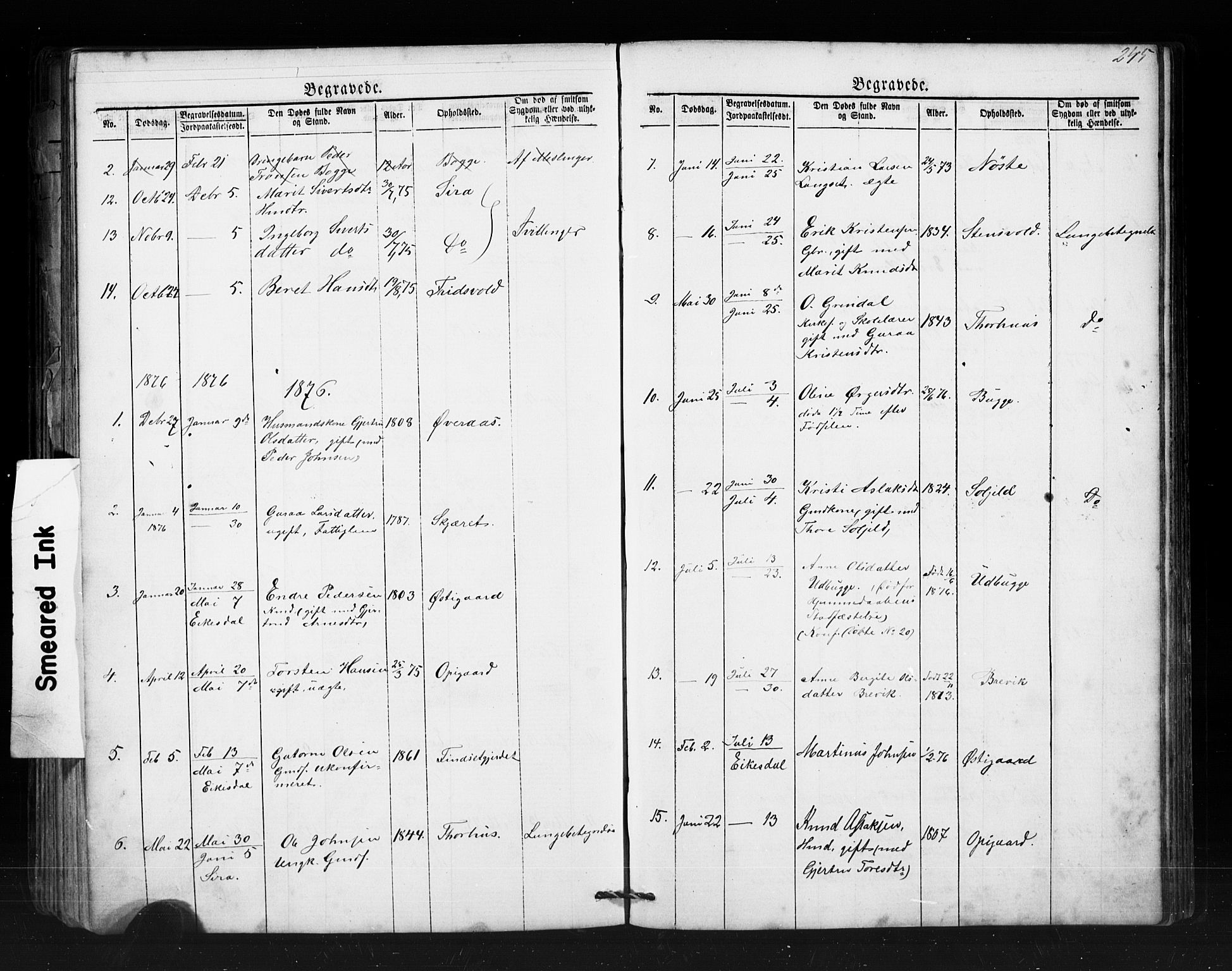 Ministerialprotokoller, klokkerbøker og fødselsregistre - Møre og Romsdal, SAT/A-1454/552/L0638: Parish register (copy) no. 552C01, 1867-1902, p. 245