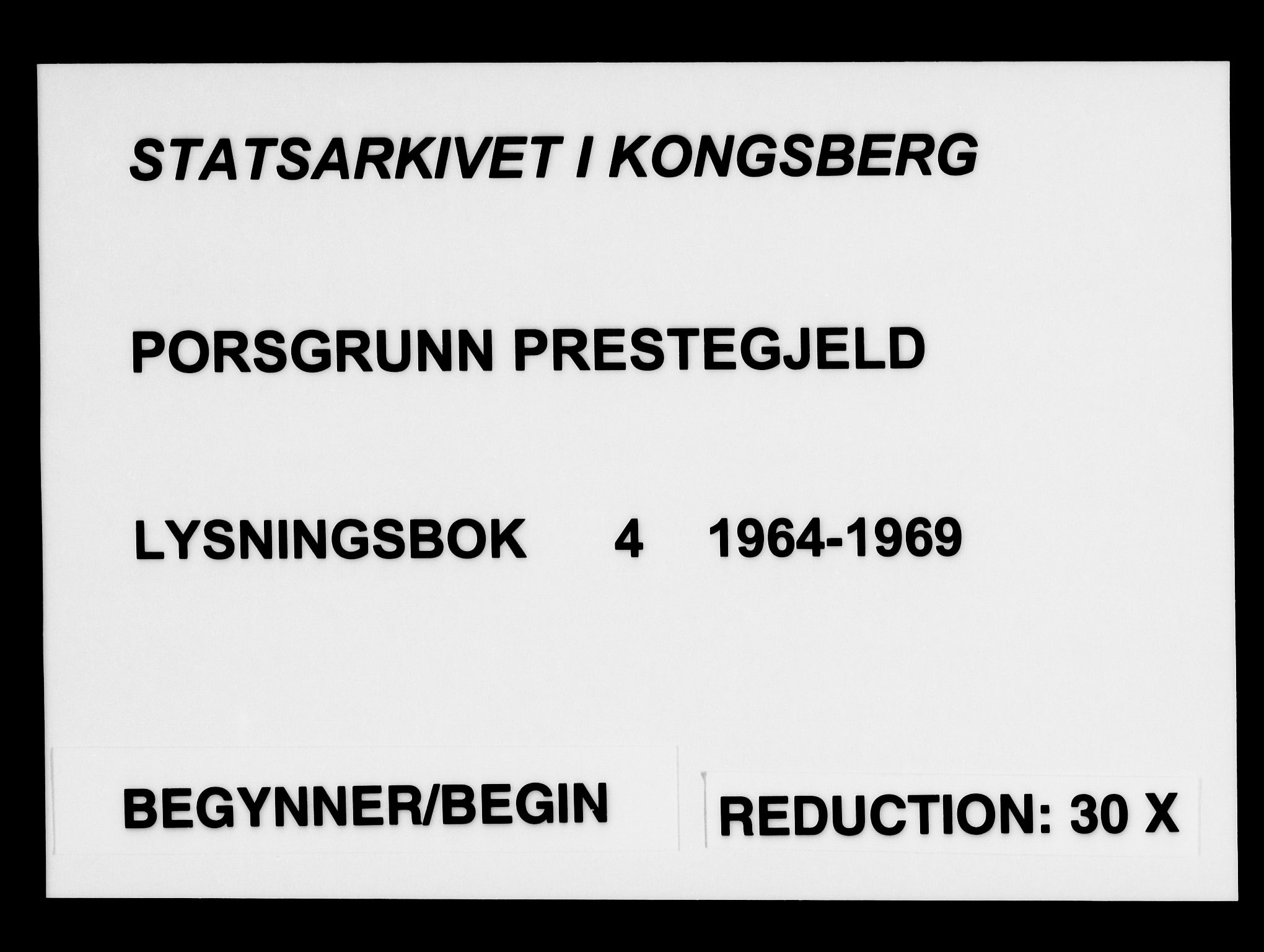Porsgrunn kirkebøker , SAKO/A-104/H/Ha/L0004: Banns register no. 4, 1964-1969