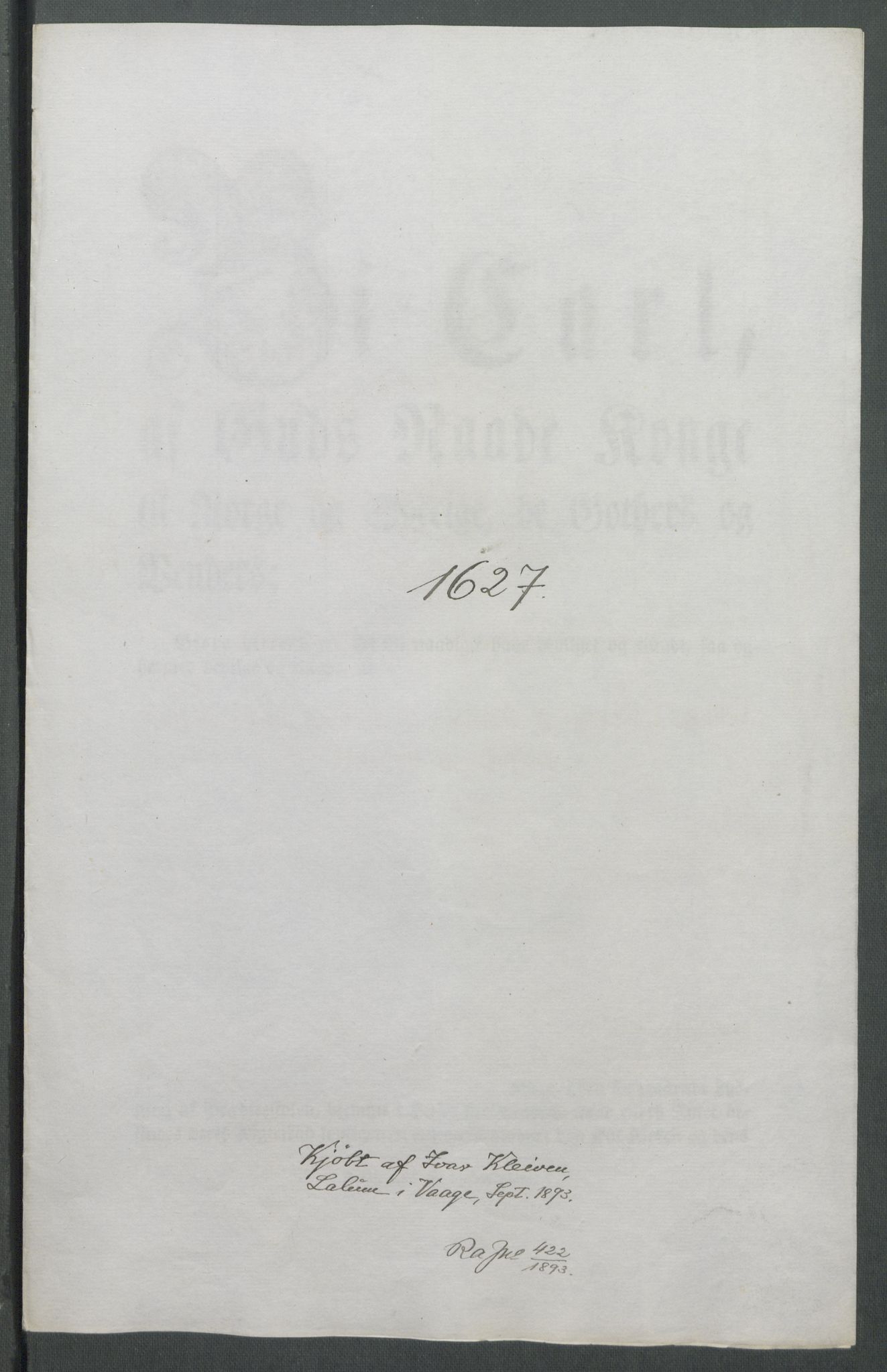 Riksarkivets diplomsamling, RA/EA-5965/F02/L0137: Dokumenter, 1627-1628, p. 12