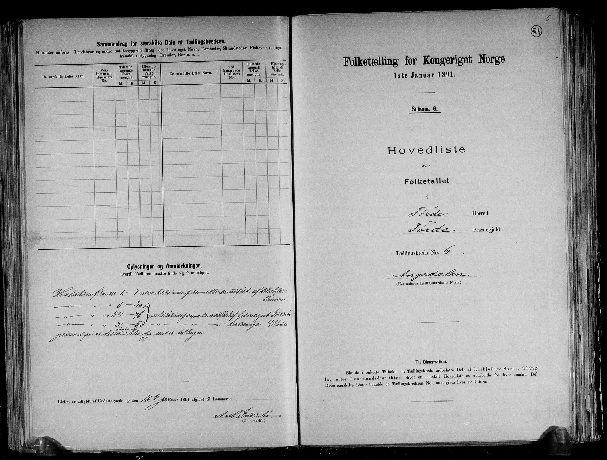 RA, 1891 census for 1432 Førde, 1891, p. 14