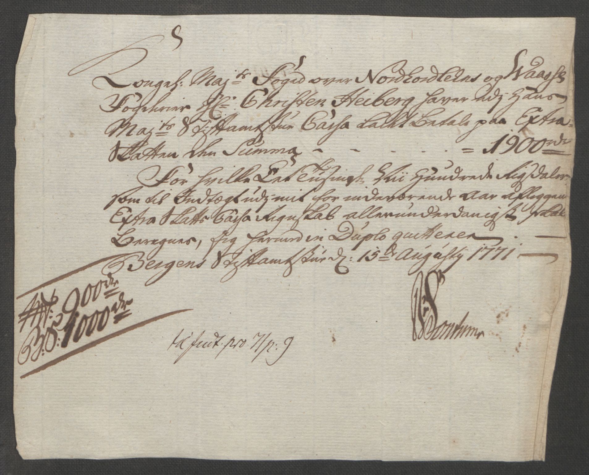 Rentekammeret inntil 1814, Reviderte regnskaper, Fogderegnskap, RA/EA-4092/R51/L3303: Ekstraskatten Nordhordland og Voss, 1762-1772, p. 485