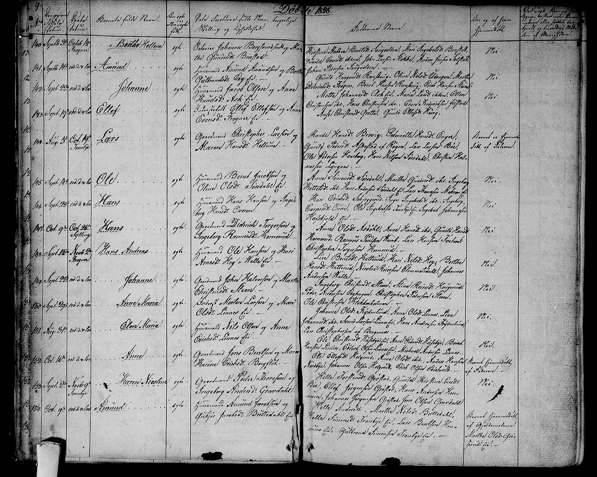 Lier kirkebøker, AV/SAKO-A-230/F/Fa/L0010: Parish register (official) no. I 10, 1827-1843, p. 9