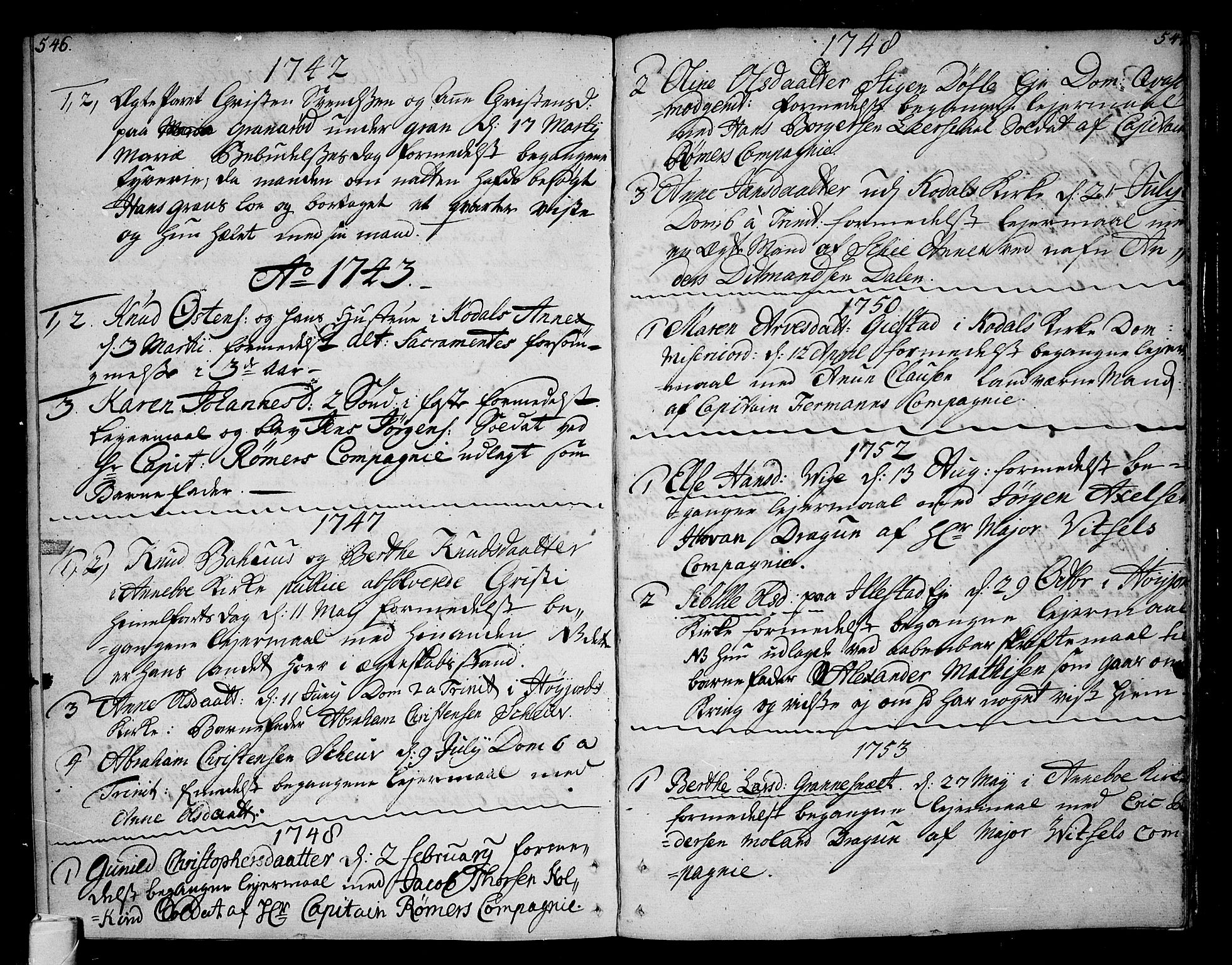 Andebu kirkebøker, AV/SAKO-A-336/F/Fa/L0002: Parish register (official) no. 2, 1733-1802, p. 546-547