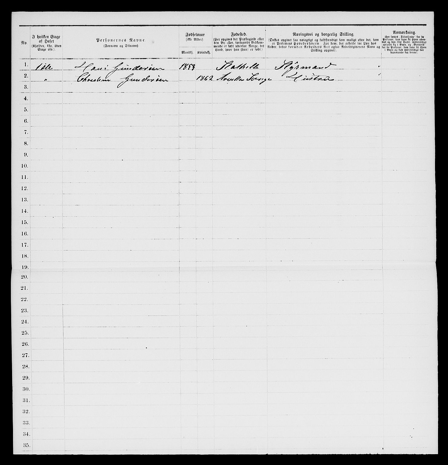 SAKO, 1885 census for 0803 Stathelle, 1885, p. 27