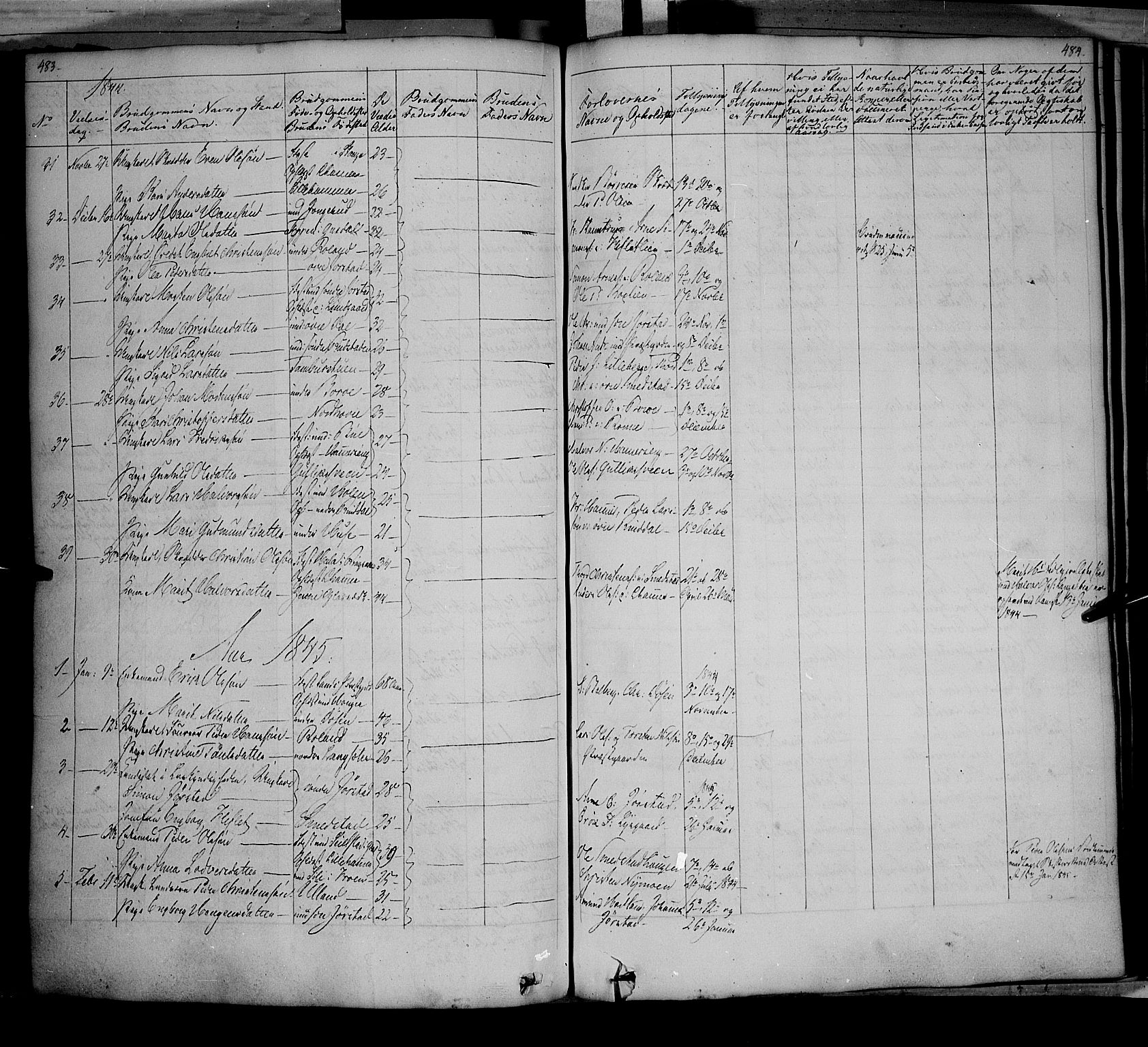 Fåberg prestekontor, AV/SAH-PREST-086/H/Ha/Haa/L0005: Parish register (official) no. 5, 1836-1854, p. 483-484
