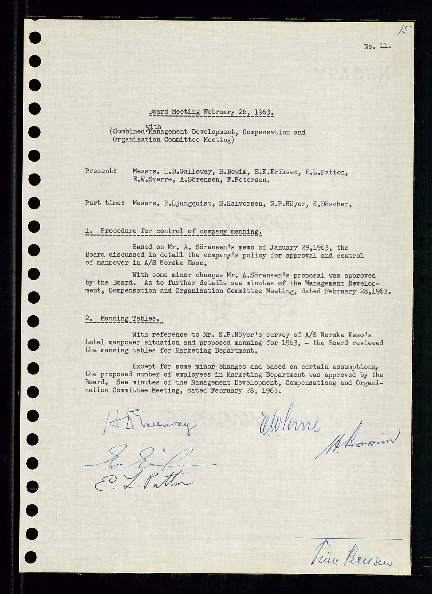 Pa 0982 - Esso Norge A/S, SAST/A-100448/A/Aa/L0001/0004: Den administrerende direksjon Board minutes (styrereferater) / Den administrerende direksjon Board minutes (styrereferater), 1963-1964, p. 247