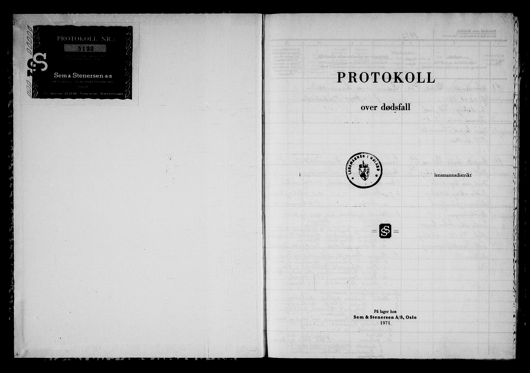 Høland lensmannskontor, SAO/A-10640/H/Ha/L0009: Dødsfallsprotokoll, 1972