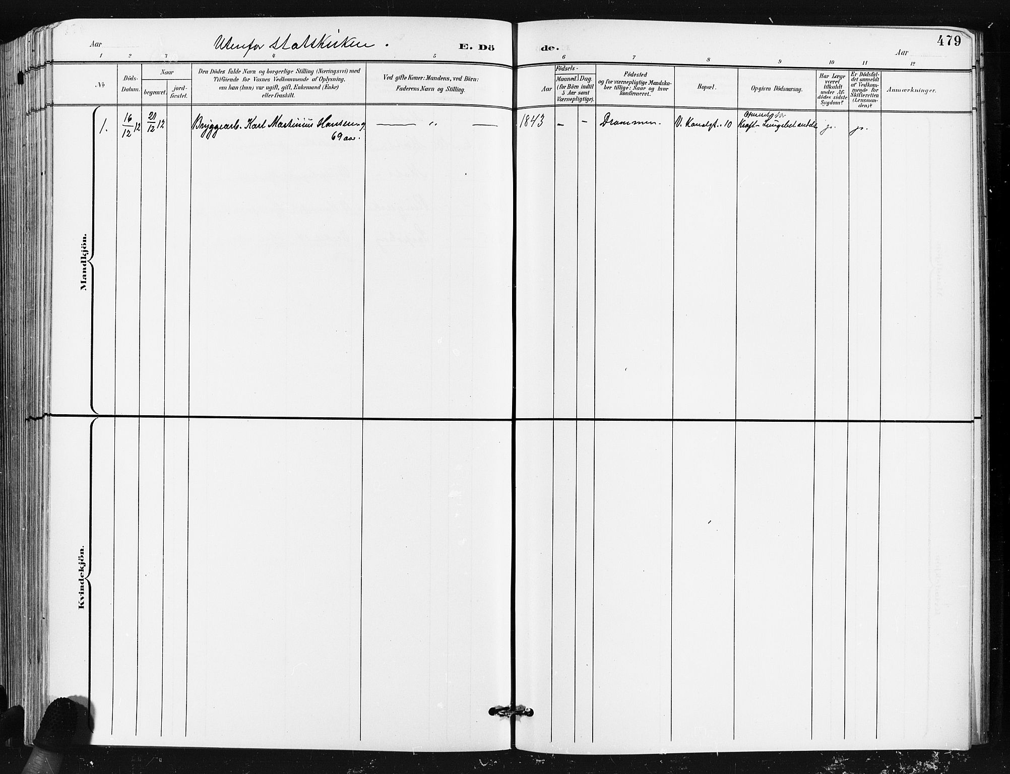 Moss prestekontor Kirkebøker, SAO/A-2003/G/Ga/L0007: Parish register (copy) no. I 7, 1901-1912, p. 479