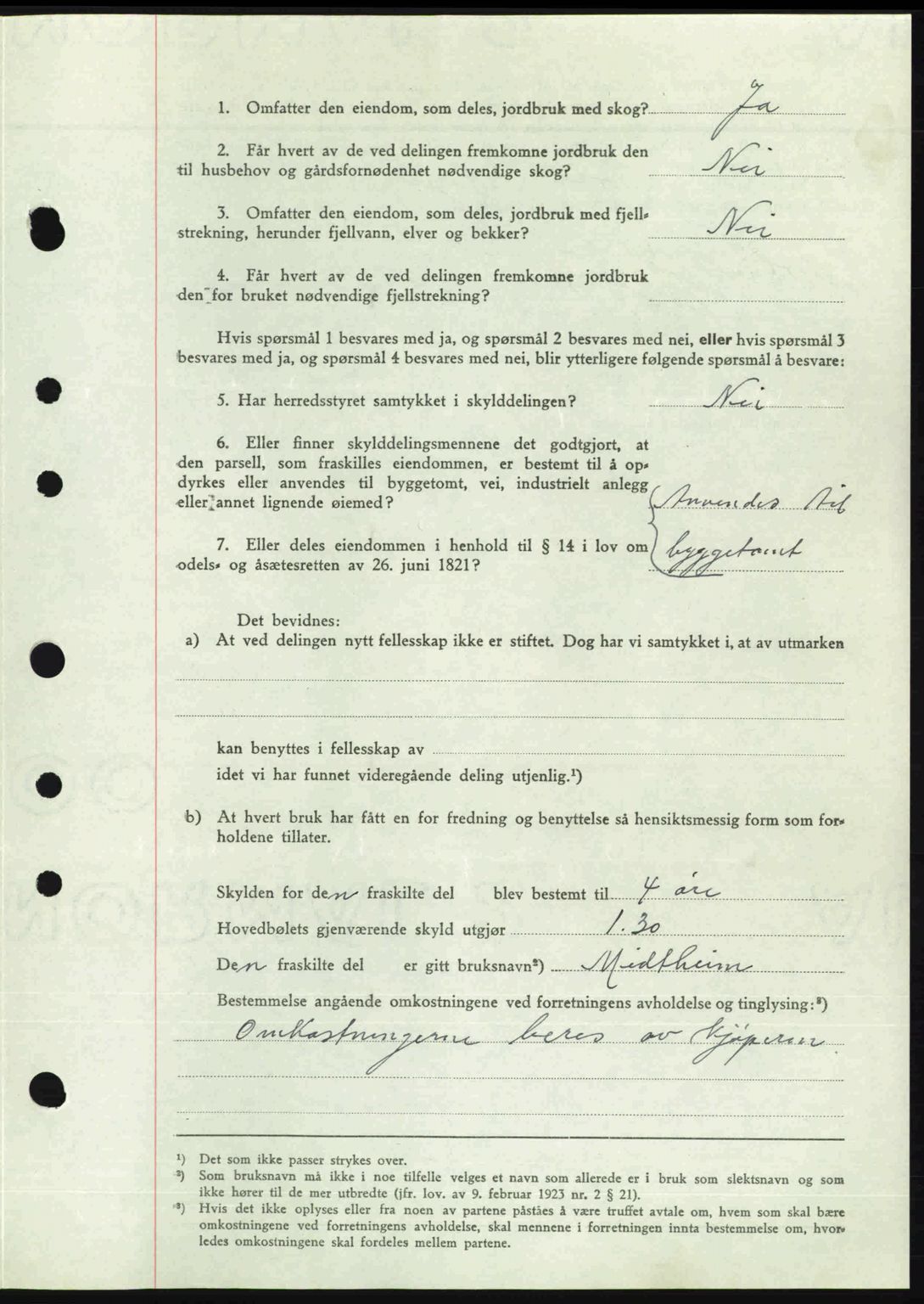 Romsdal sorenskriveri, AV/SAT-A-4149/1/2/2C: Mortgage book no. A19, 1946-1946, Diary no: : 913/1946