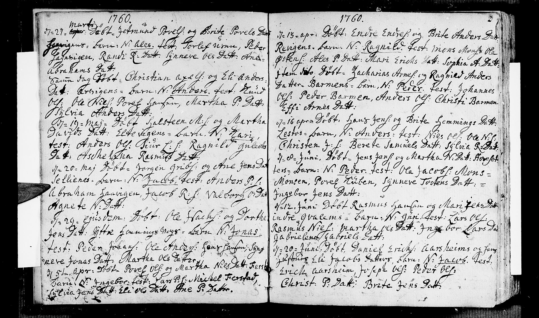 Selje sokneprestembete, AV/SAB-A-99938/H/Ha/Haa/Haaa: Parish register (official) no. A 5, 1760-1782, p. 3