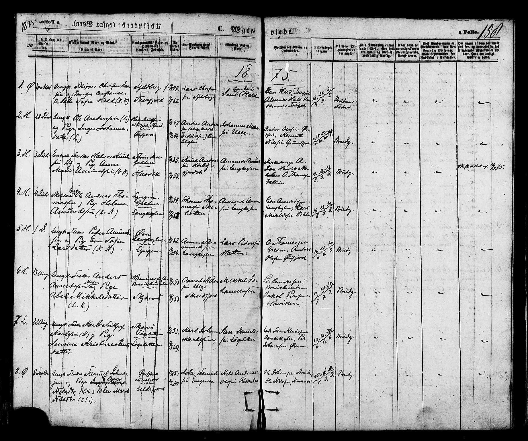 Loppa sokneprestkontor, SATØ/S-1339/H/Ha/L0005kirke: Parish register (official) no. 5, 1869-1878, p. 159