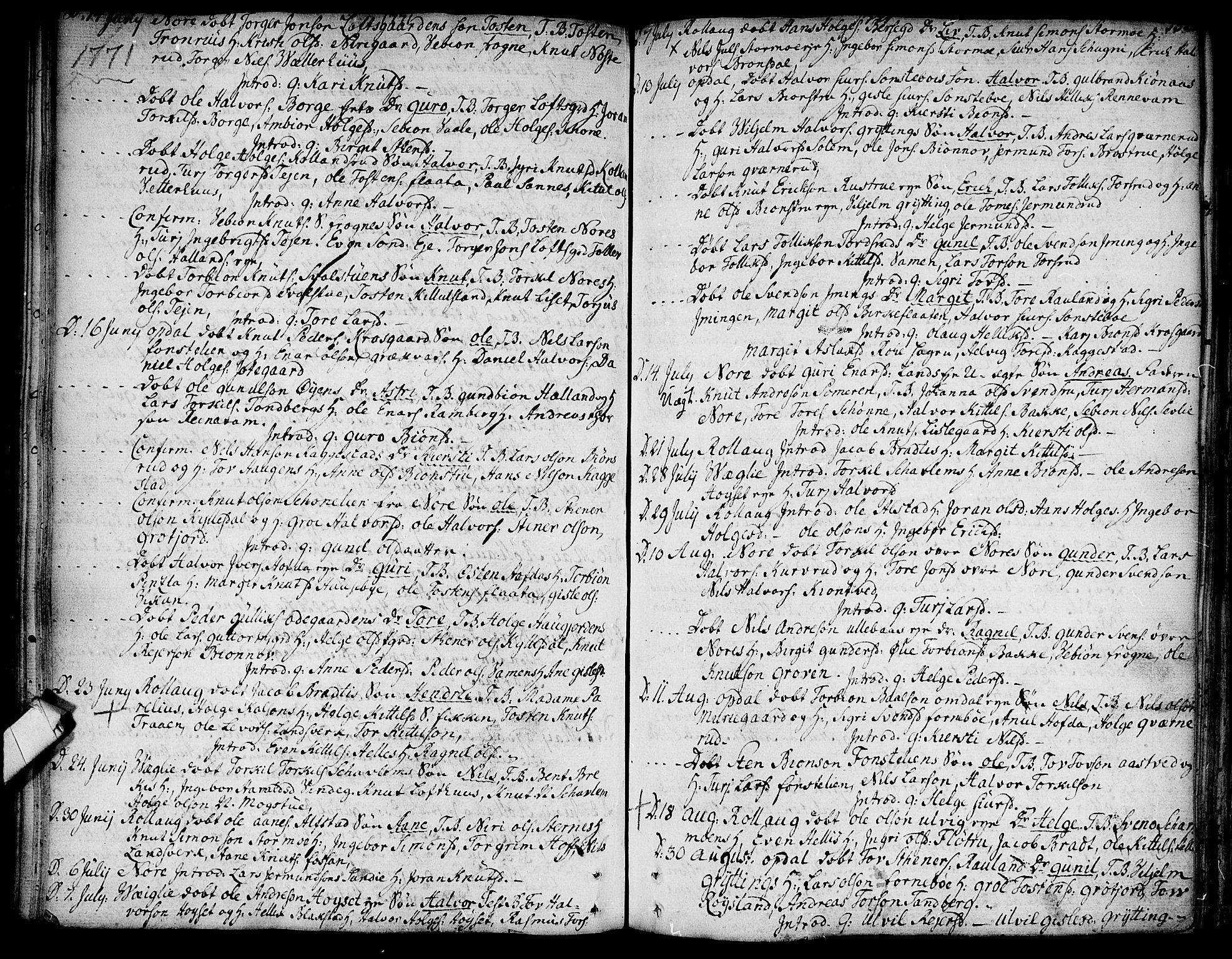 Rollag kirkebøker, SAKO/A-240/F/Fa/L0003: Parish register (official) no. I 3, 1743-1778, p. 132