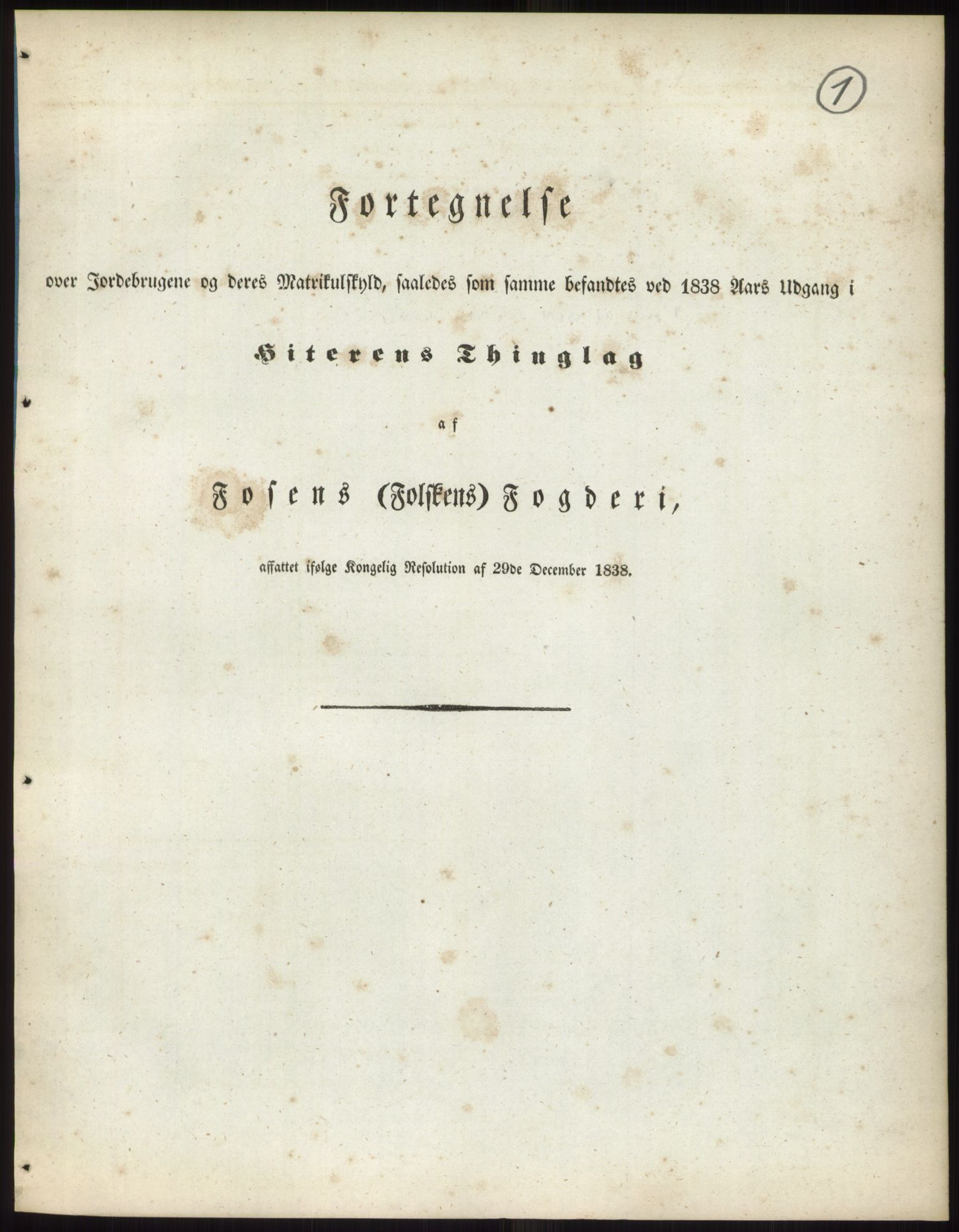 PUBL, Andre publikasjoner, -/Bind 15: Søndre Trondhjems amt, 1838, p. 3