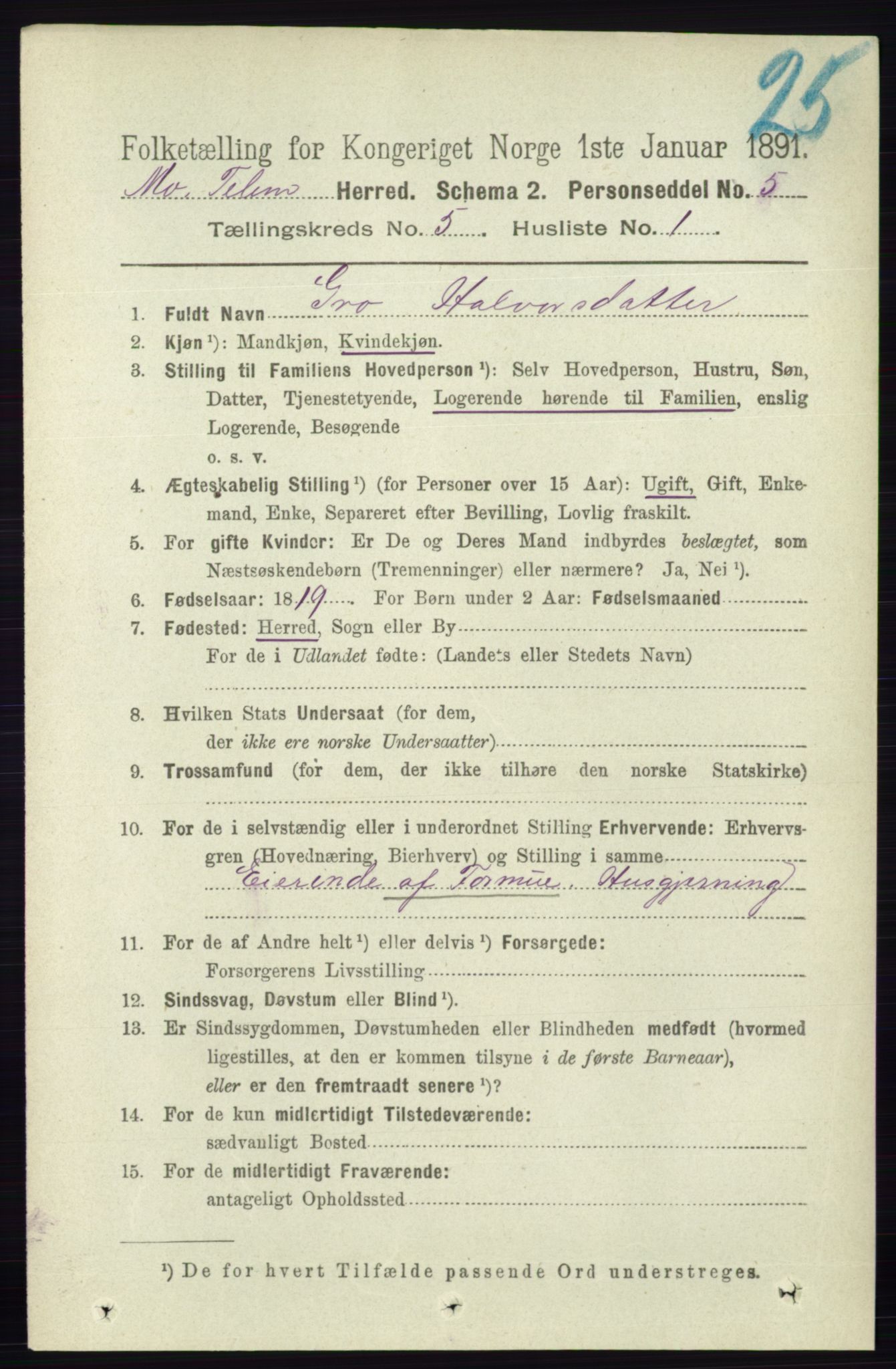 RA, 1891 census for 0832 Mo, 1891, p. 1293