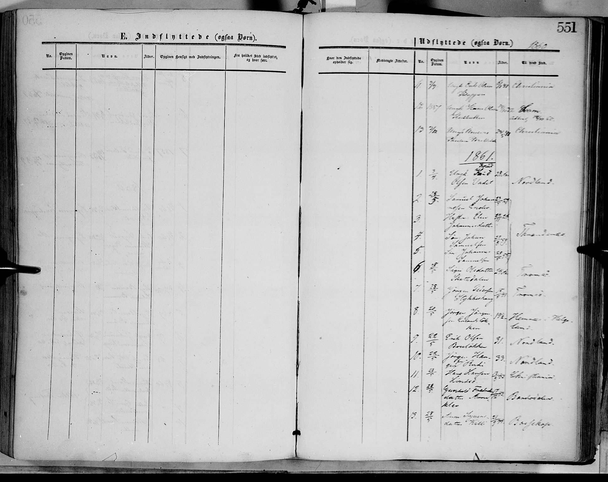 Dovre prestekontor, SAH/PREST-066/H/Ha/Haa/L0001: Parish register (official) no. 1, 1854-1878, p. 551