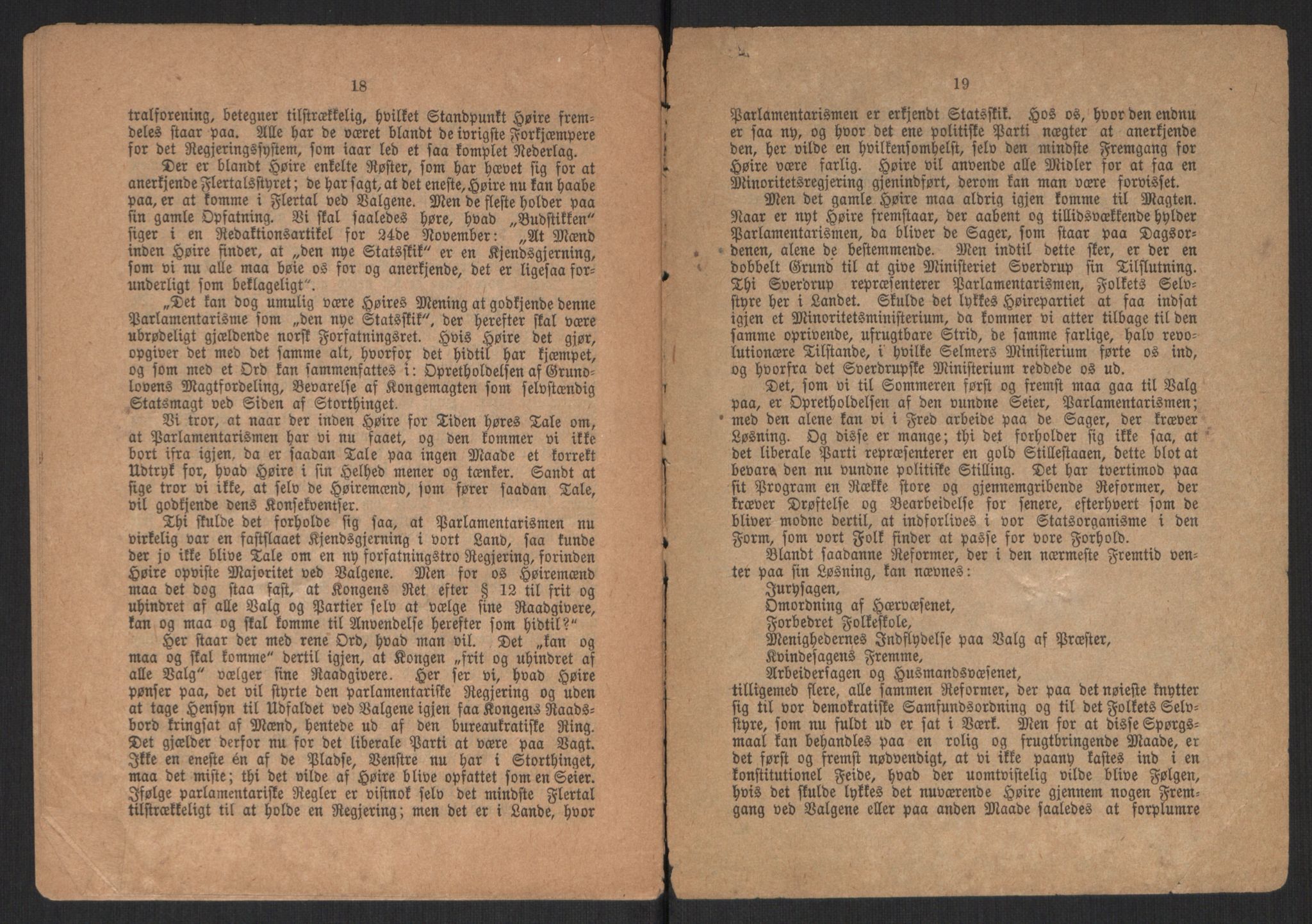 Venstres Hovedorganisasjon, RA/PA-0876/X/L0001: De eldste skrifter, 1860-1936, p. 459
