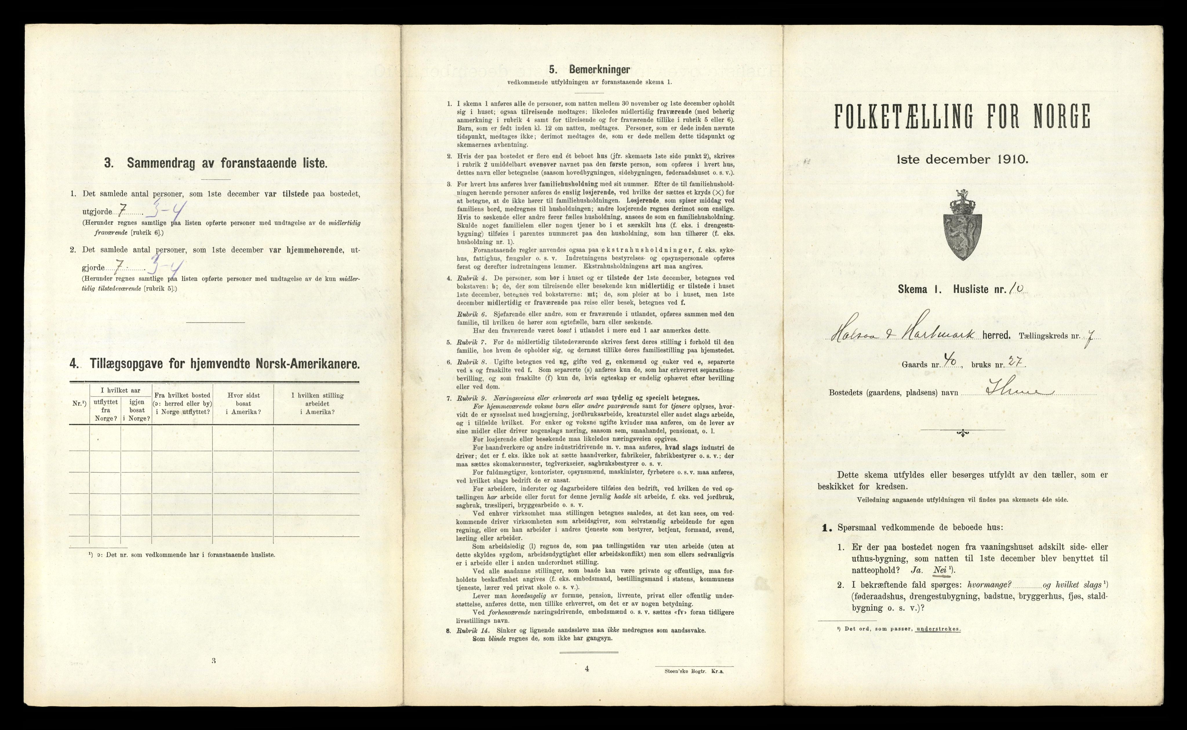RA, 1910 census for Halse og Harkmark, 1910, p. 752
