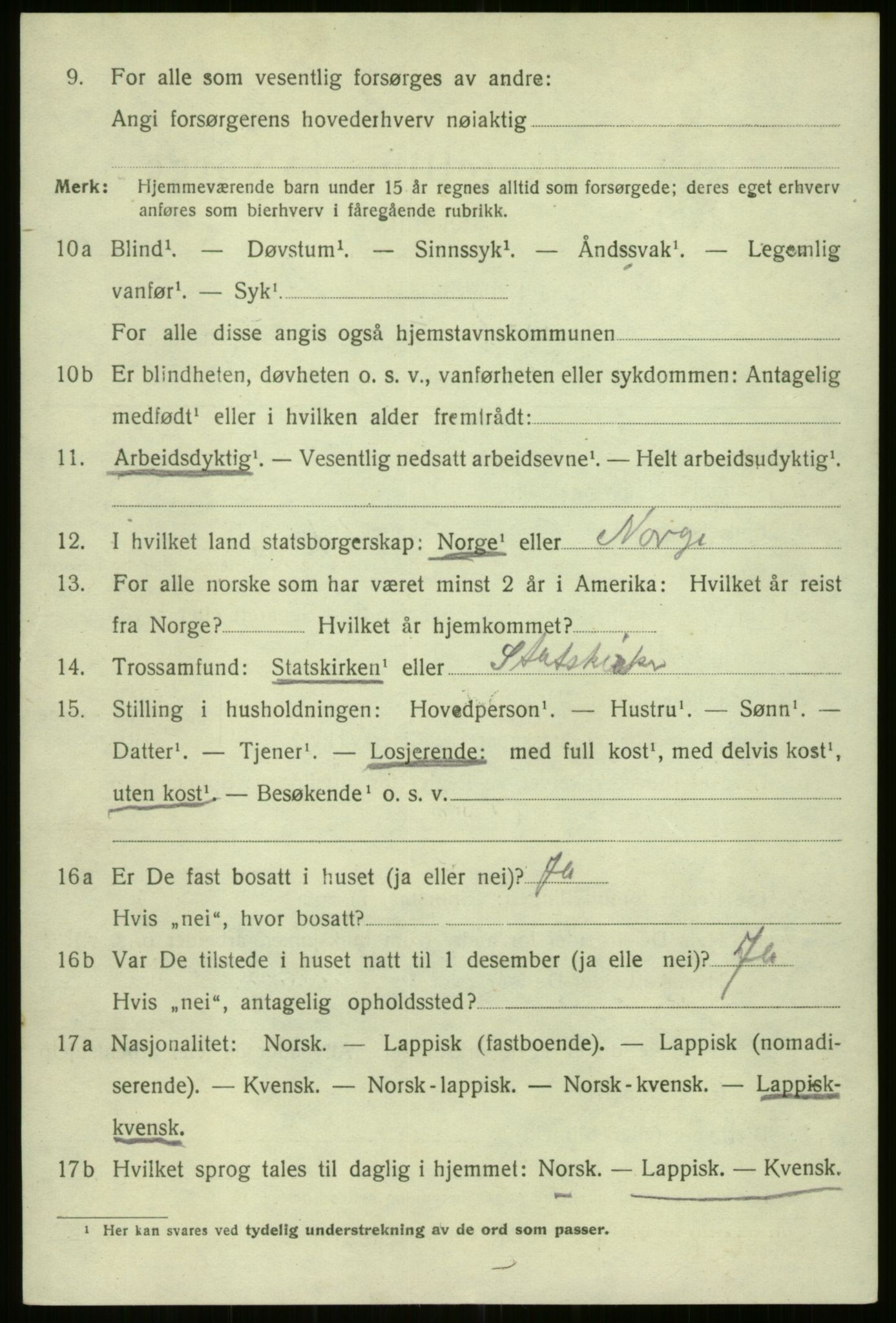 SATØ, 1920 census for Hammerfest, 1920, p. 5801