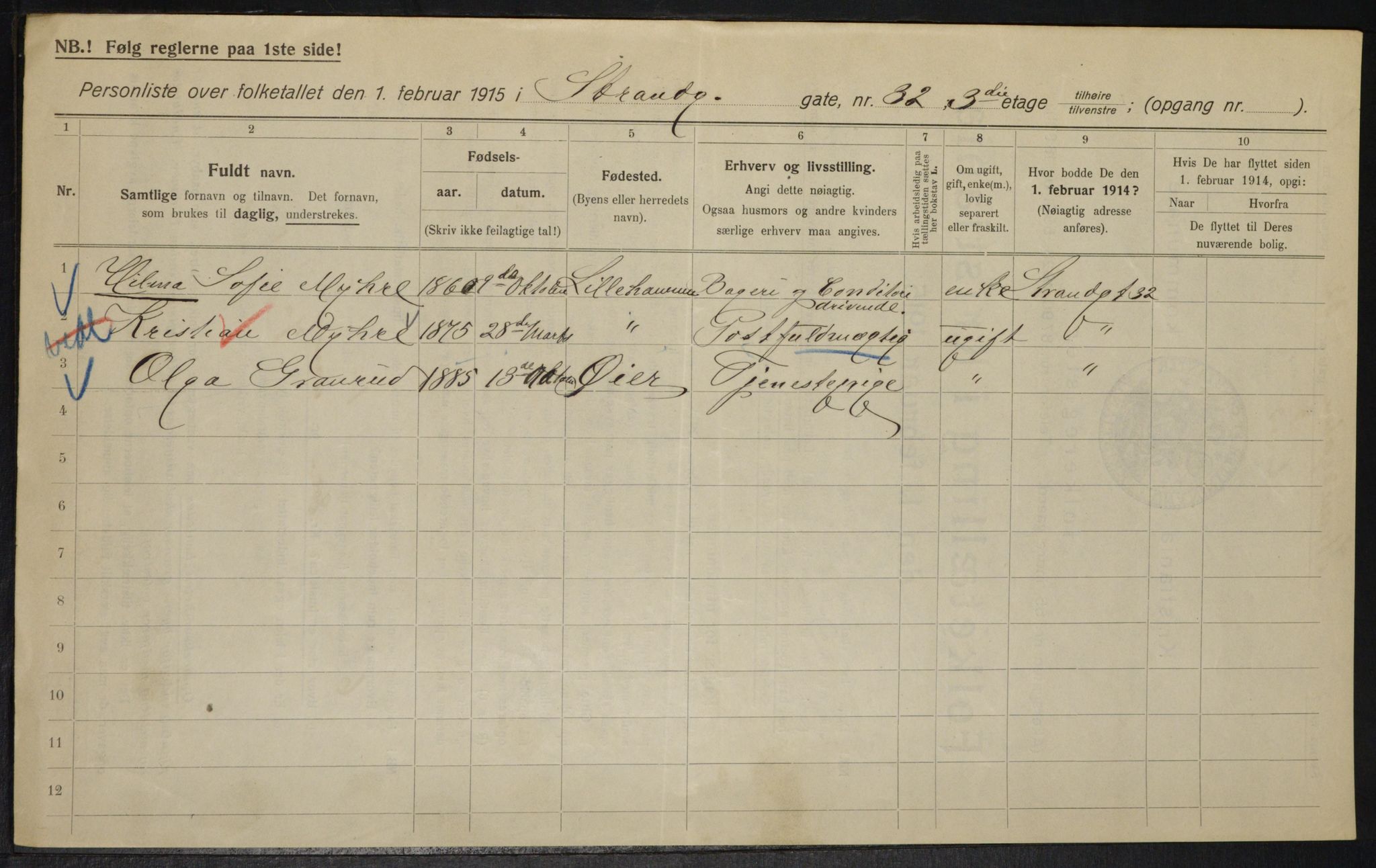 OBA, Municipal Census 1915 for Kristiania, 1915, p. 104099