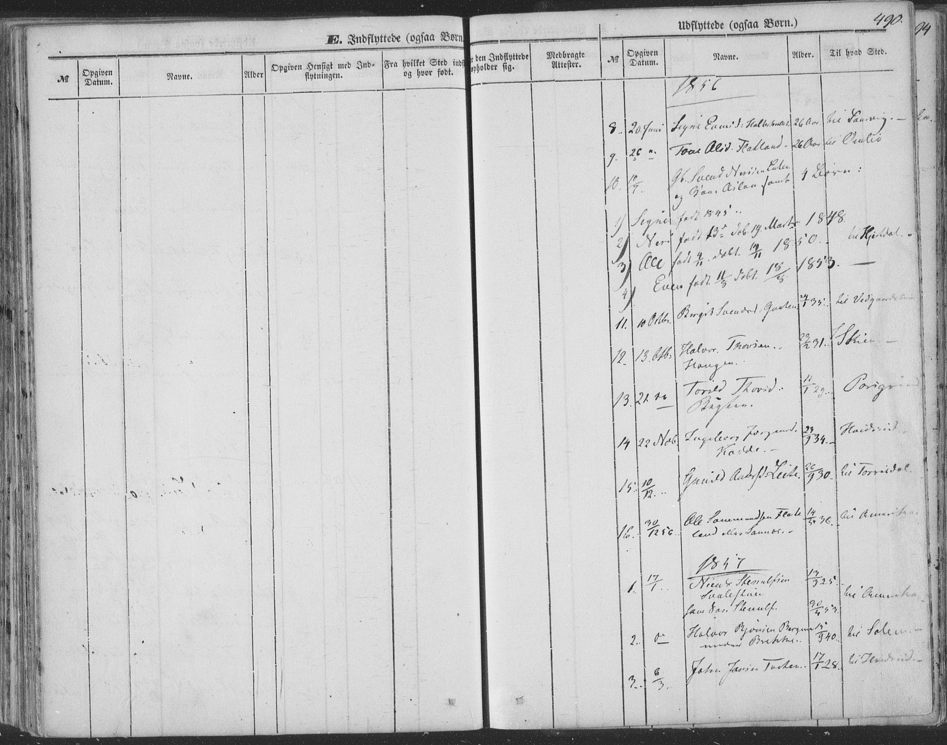 Seljord kirkebøker, SAKO/A-20/F/Fa/L012b: Parish register (official) no. I 12B, 1850-1865, p. 490