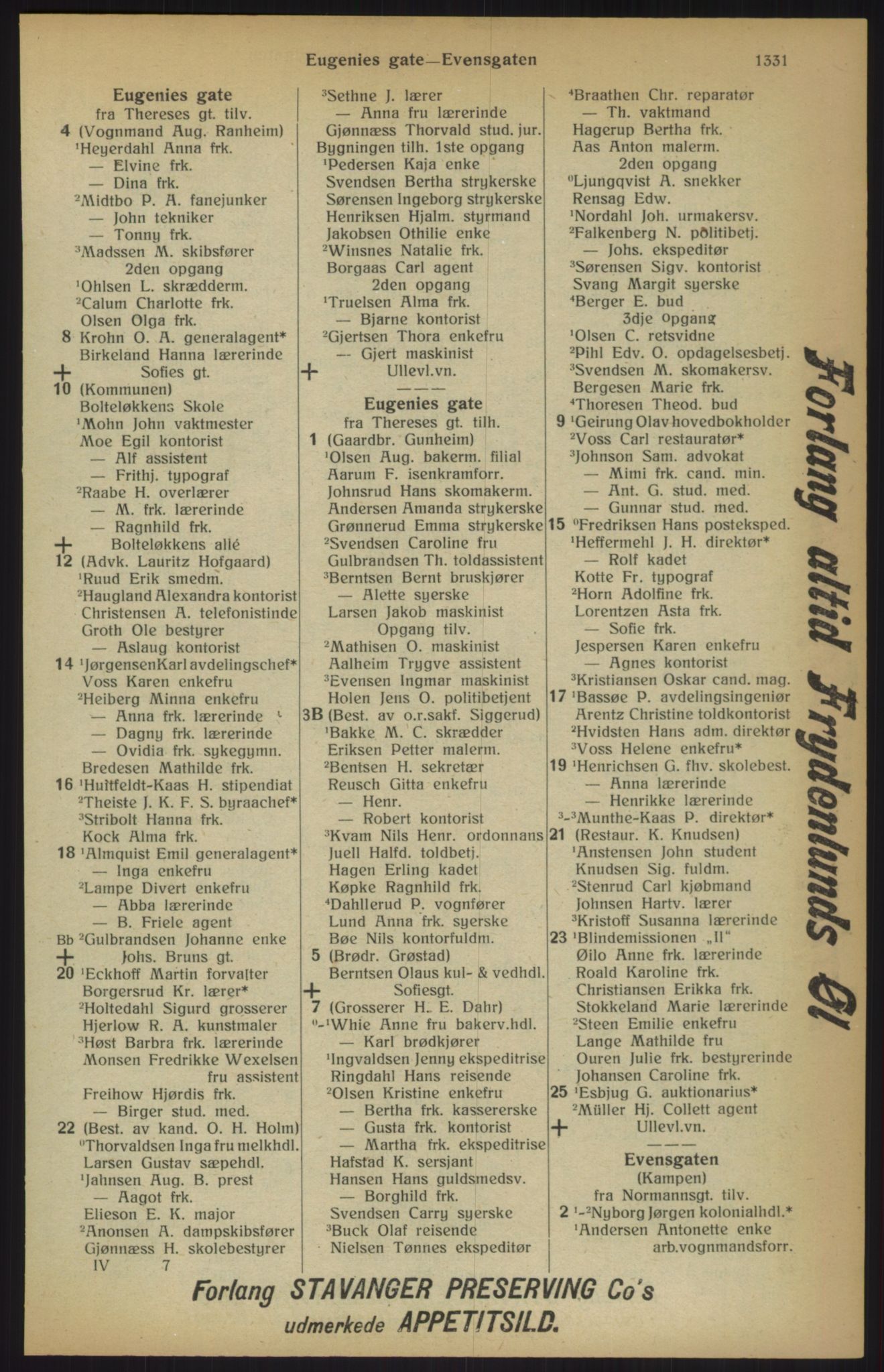 Kristiania/Oslo adressebok, PUBL/-, 1915, p. 1331