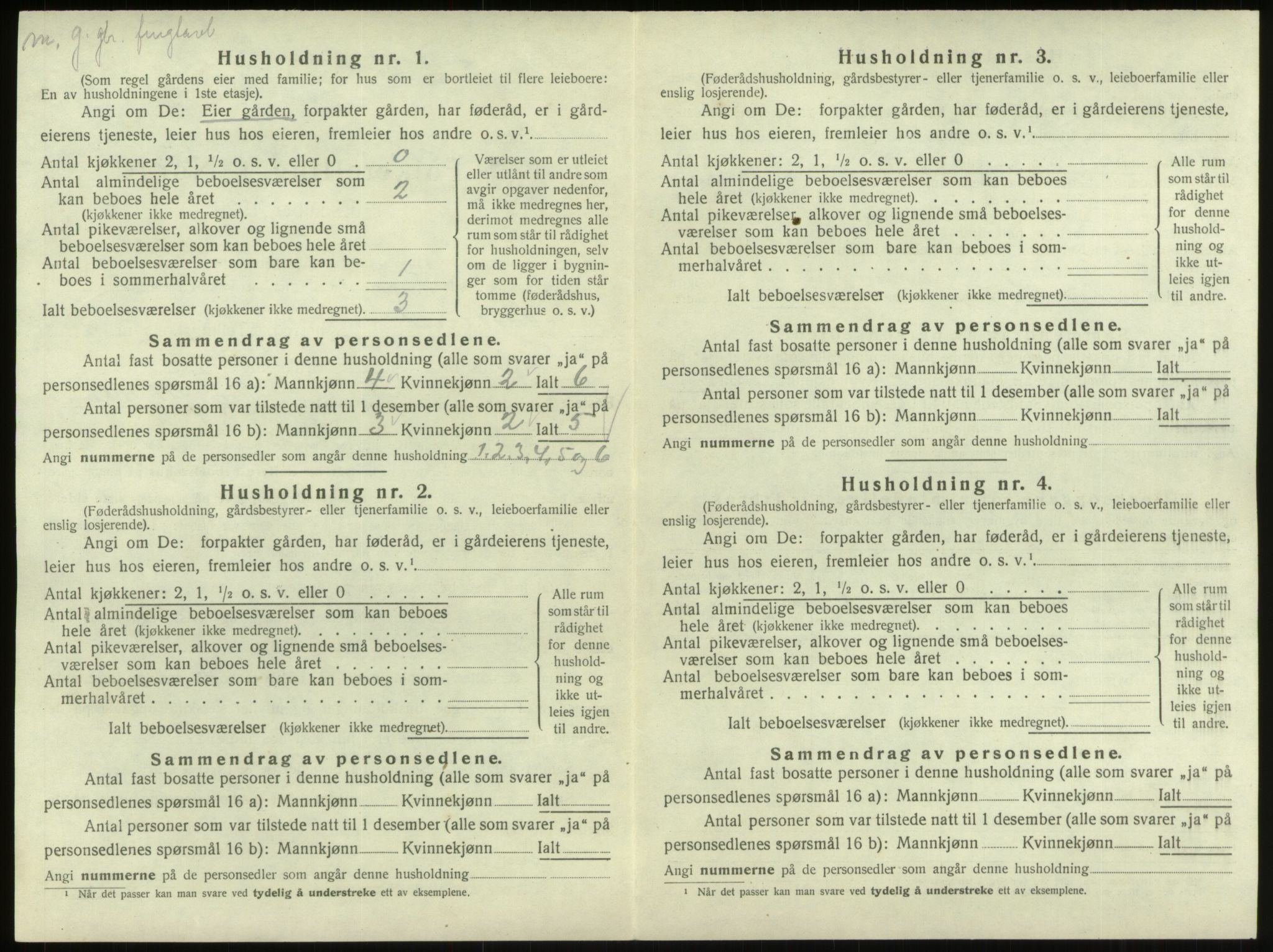 SAB, 1920 census for Breim, 1920, p. 56