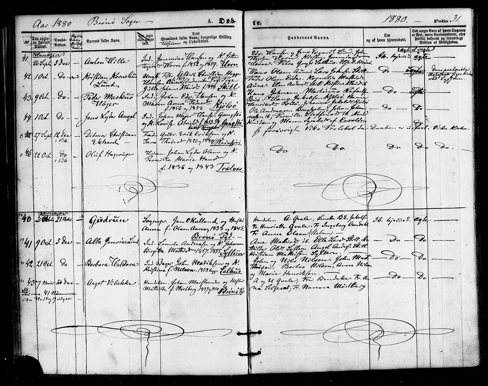 Ministerialprotokoller, klokkerbøker og fødselsregistre - Nordland, SAT/A-1459/813/L0199: Parish register (official) no. 813A09, 1875-1885, p. 31