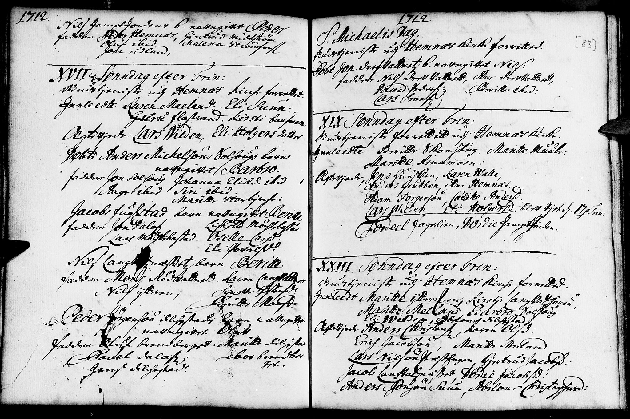 Ministerialprotokoller, klokkerbøker og fødselsregistre - Nordland, SAT/A-1459/825/L0345: Parish register (official) no. 825A01, 1704-1728, p. 83