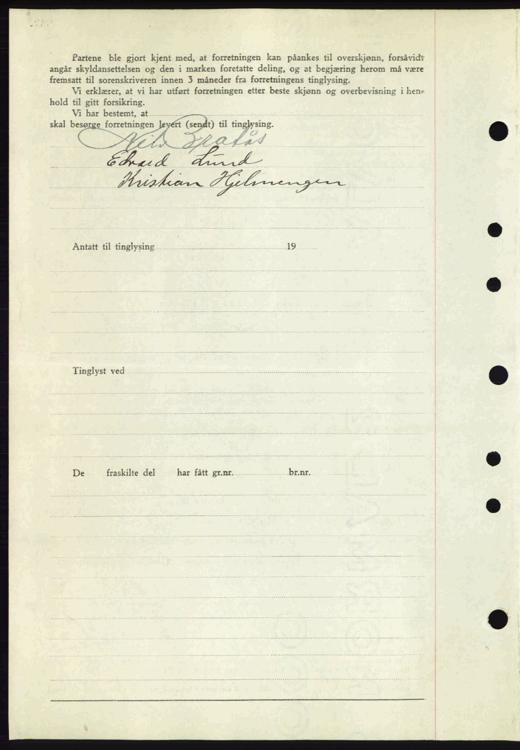Eiker, Modum og Sigdal sorenskriveri, SAKO/A-123/G/Ga/Gab/L0047: Mortgage book no. A17, 1942-1943, Diary no: : 2655/1942