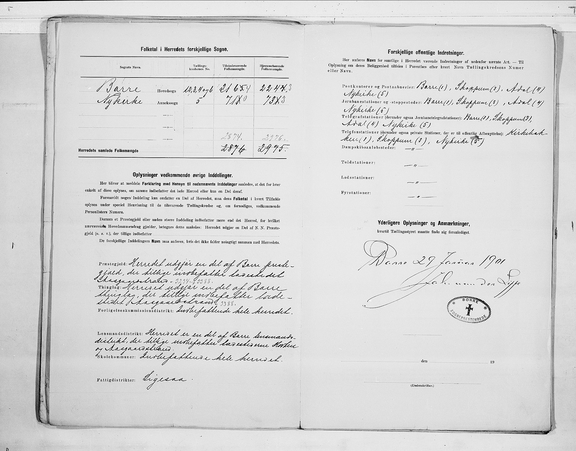 RA, 1900 census for Borre, 1900, p. 3