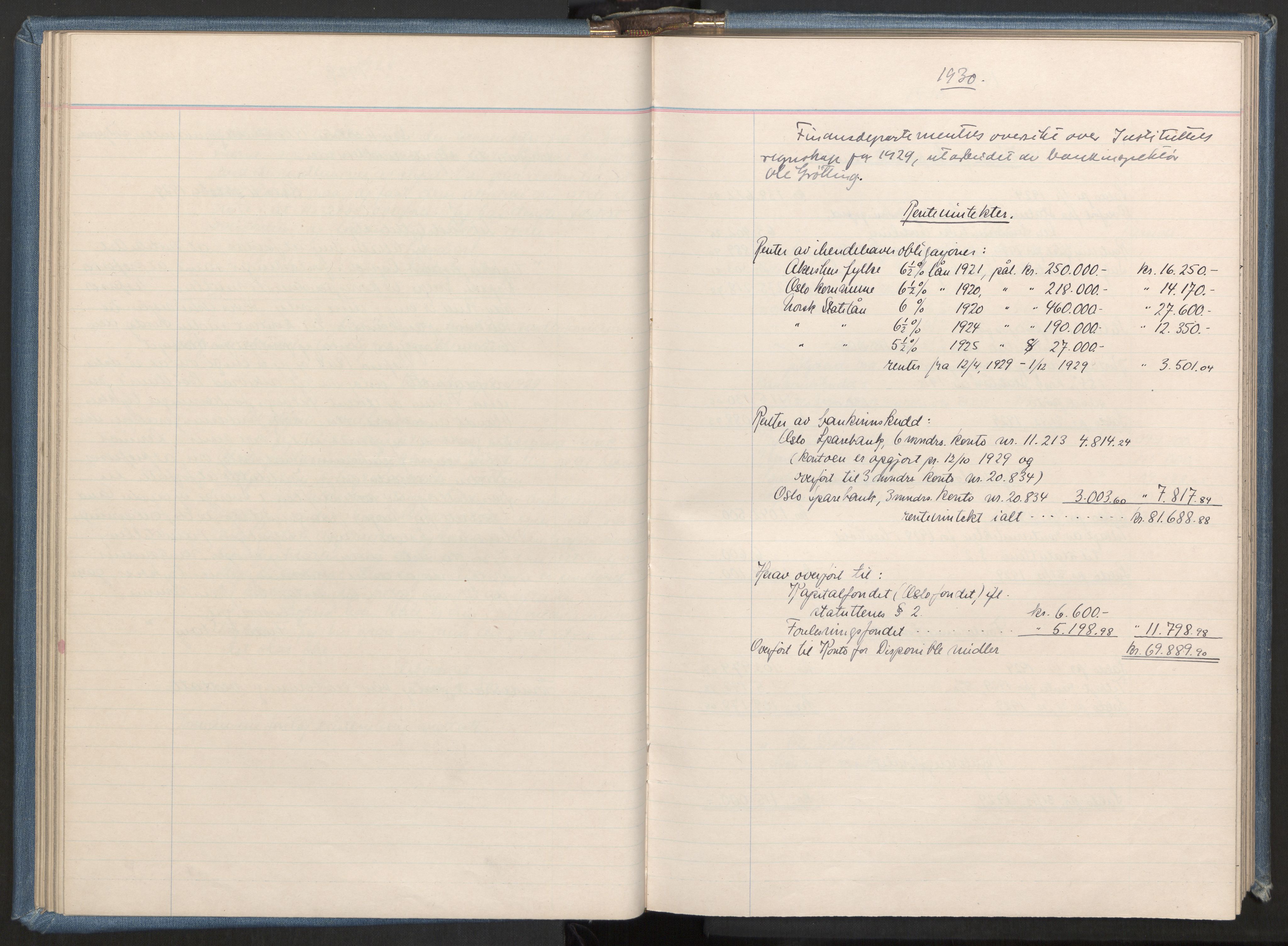 Instituttet for sammenlignende kulturforskning, AV/RA-PA-0424/A/L0001: Styremøter, 1923-1943