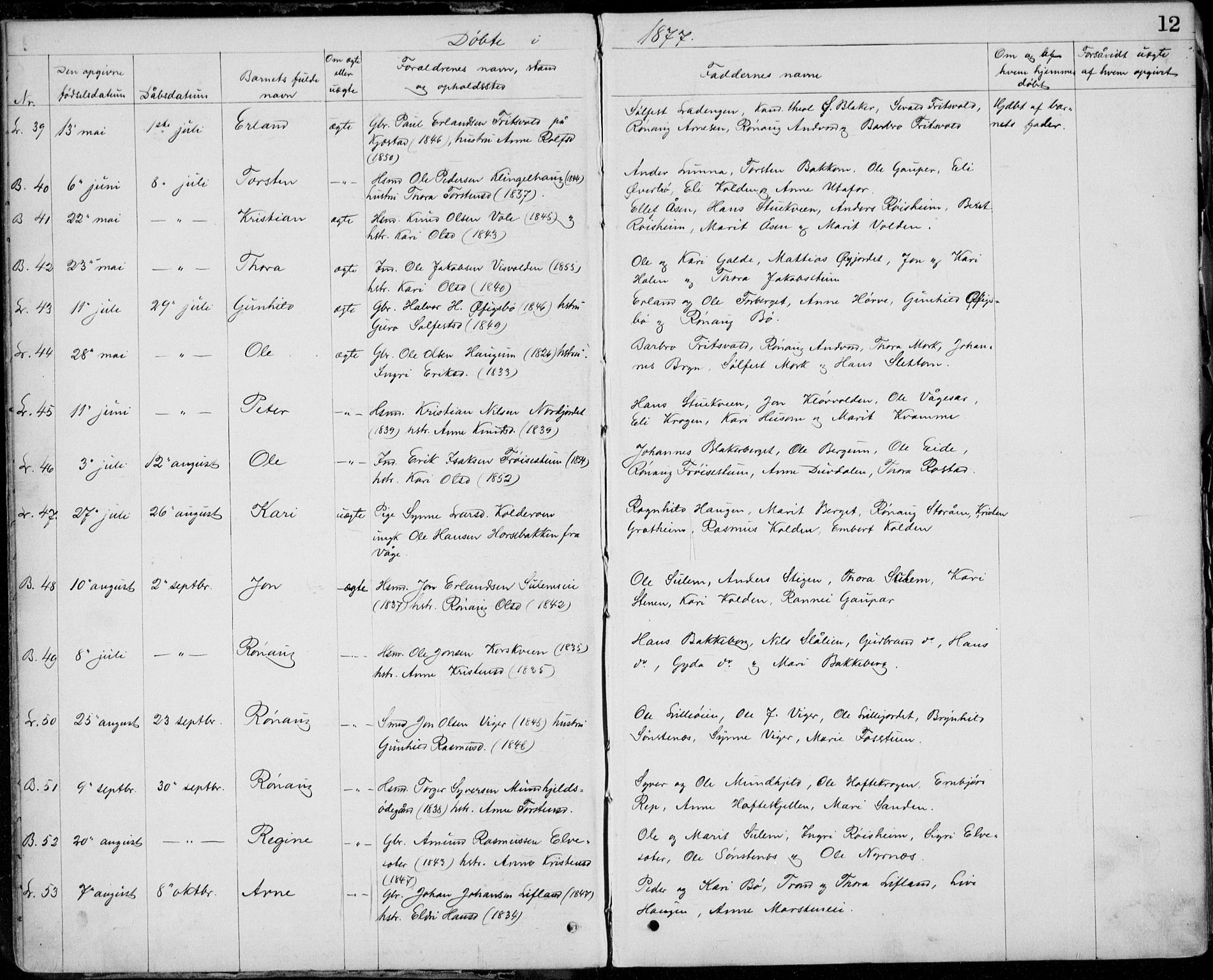 Lom prestekontor, AV/SAH-PREST-070/L/L0013: Parish register (copy) no. 13, 1874-1938, p. 12