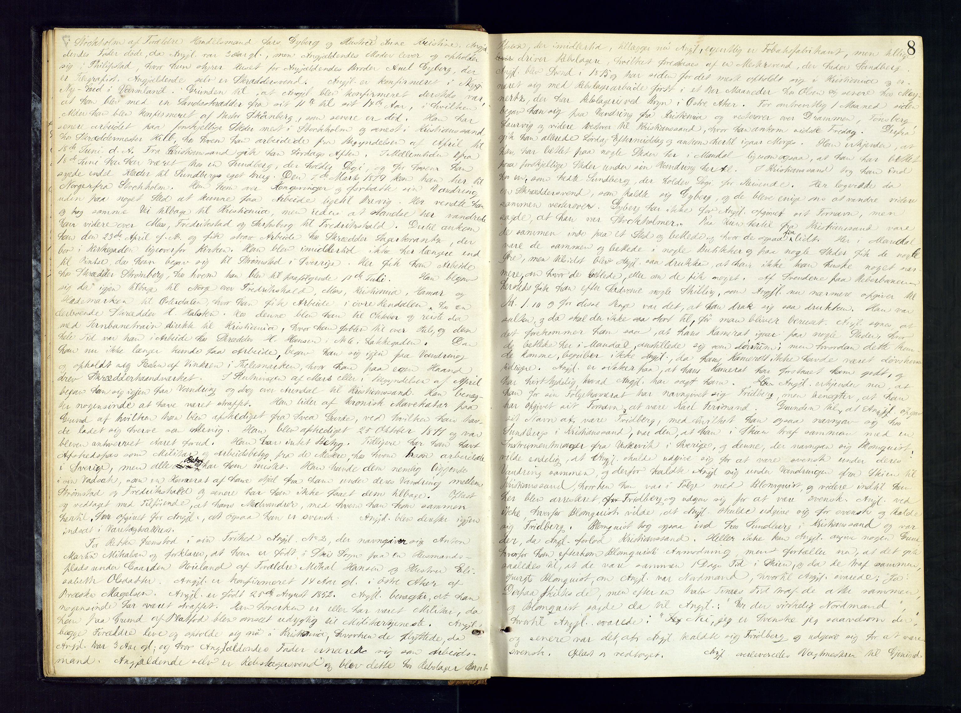 Mandal sorenskriveri, AV/SAK-1221-0005/001/F/Fb/L0025: Ekstrarettsprotokoll nr 23, 1880-1883, p. 8