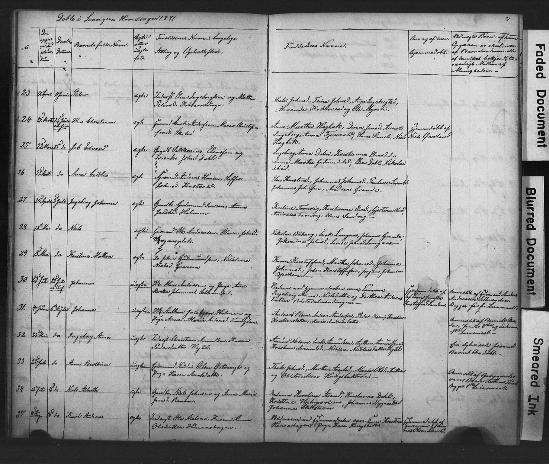 Ministerialprotokoller, klokkerbøker og fødselsregistre - Nord-Trøndelag, AV/SAT-A-1458/701/L0018: Parish register (copy) no. 701C02, 1868-1872, p. 21