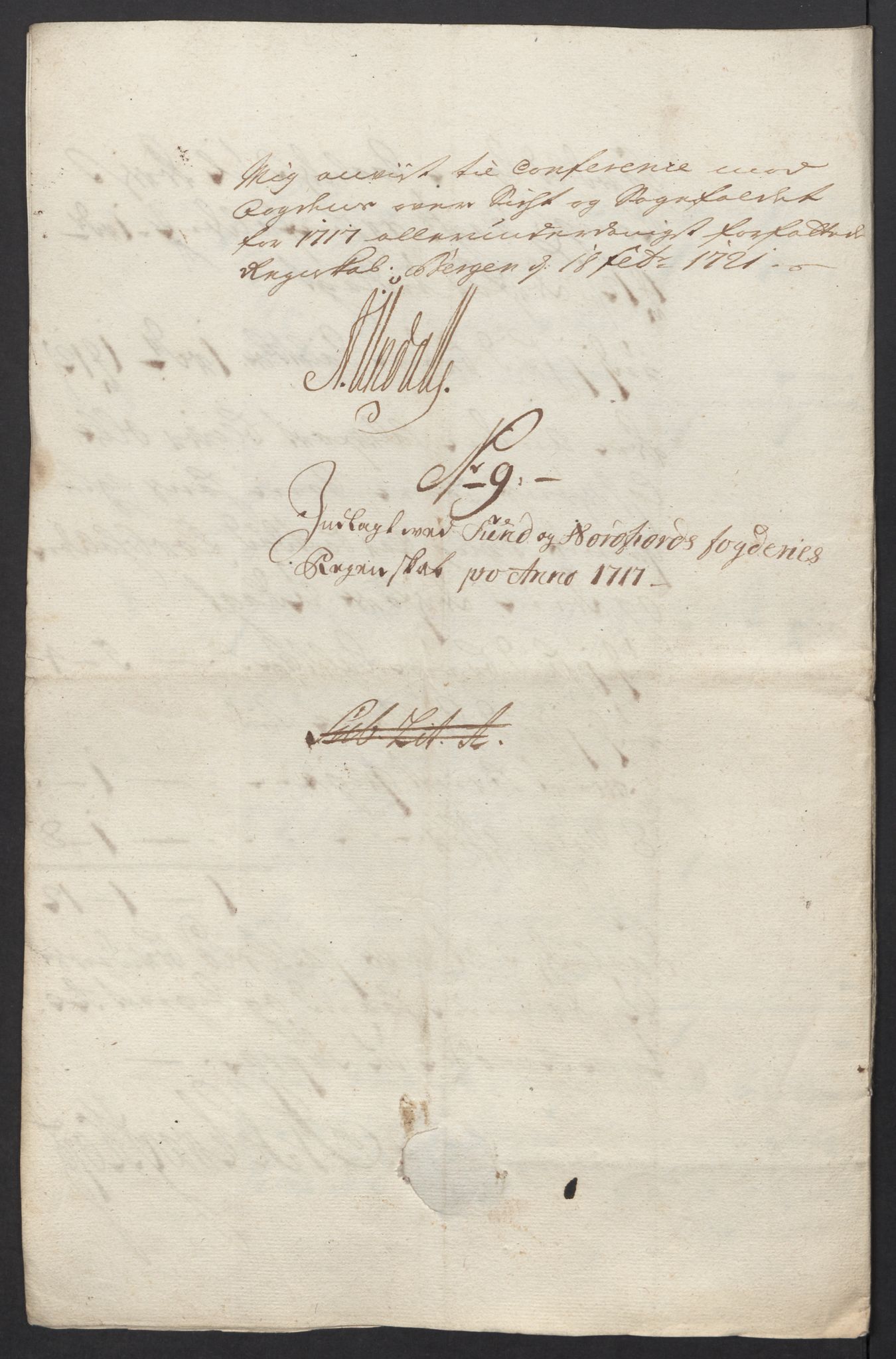 Rentekammeret inntil 1814, Reviderte regnskaper, Fogderegnskap, AV/RA-EA-4092/R53/L3441: Fogderegnskap Sunn- og Nordfjord, 1717-1718, p. 106