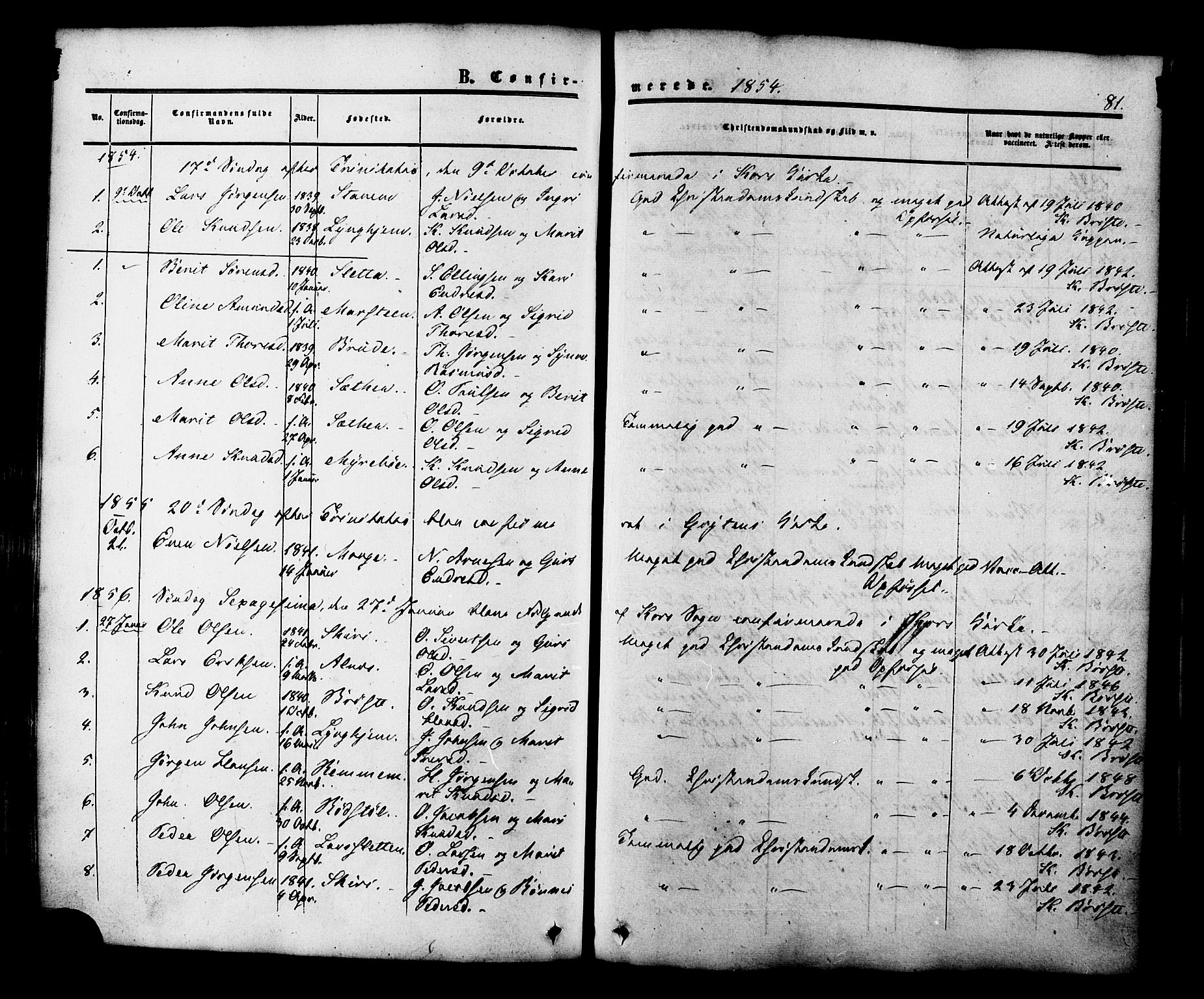 Ministerialprotokoller, klokkerbøker og fødselsregistre - Møre og Romsdal, SAT/A-1454/546/L0594: Parish register (official) no. 546A02, 1854-1882, p. 81