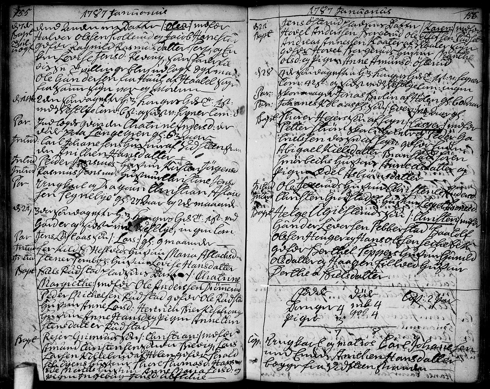 Vestby prestekontor Kirkebøker, AV/SAO-A-10893/F/Fa/L0003: Parish register (official) no. I 3, 1779-1796, p. 155-156