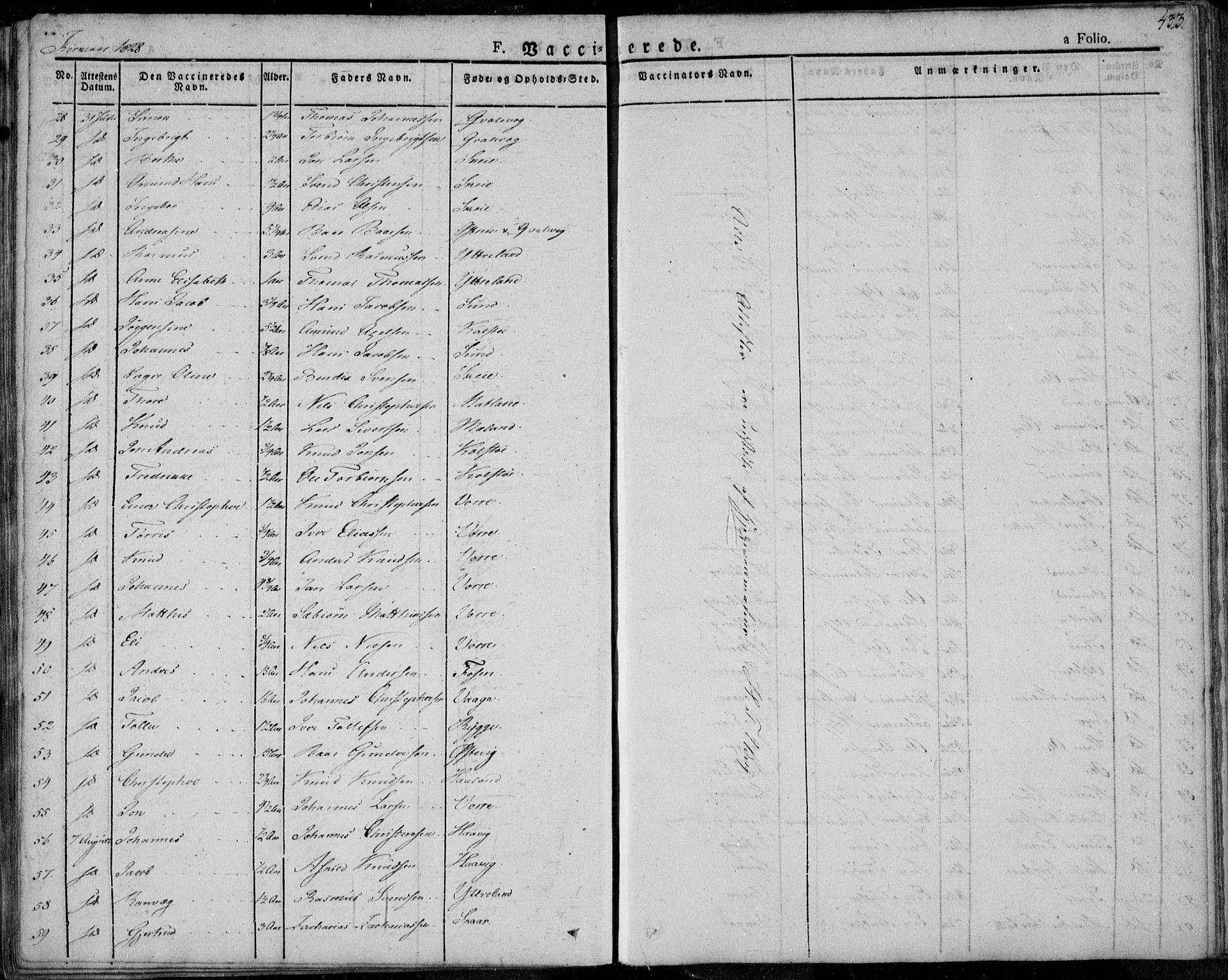 Avaldsnes sokneprestkontor, SAST/A -101851/H/Ha/Haa/L0005: Parish register (official) no. A 5.2, 1825-1841, p. 433