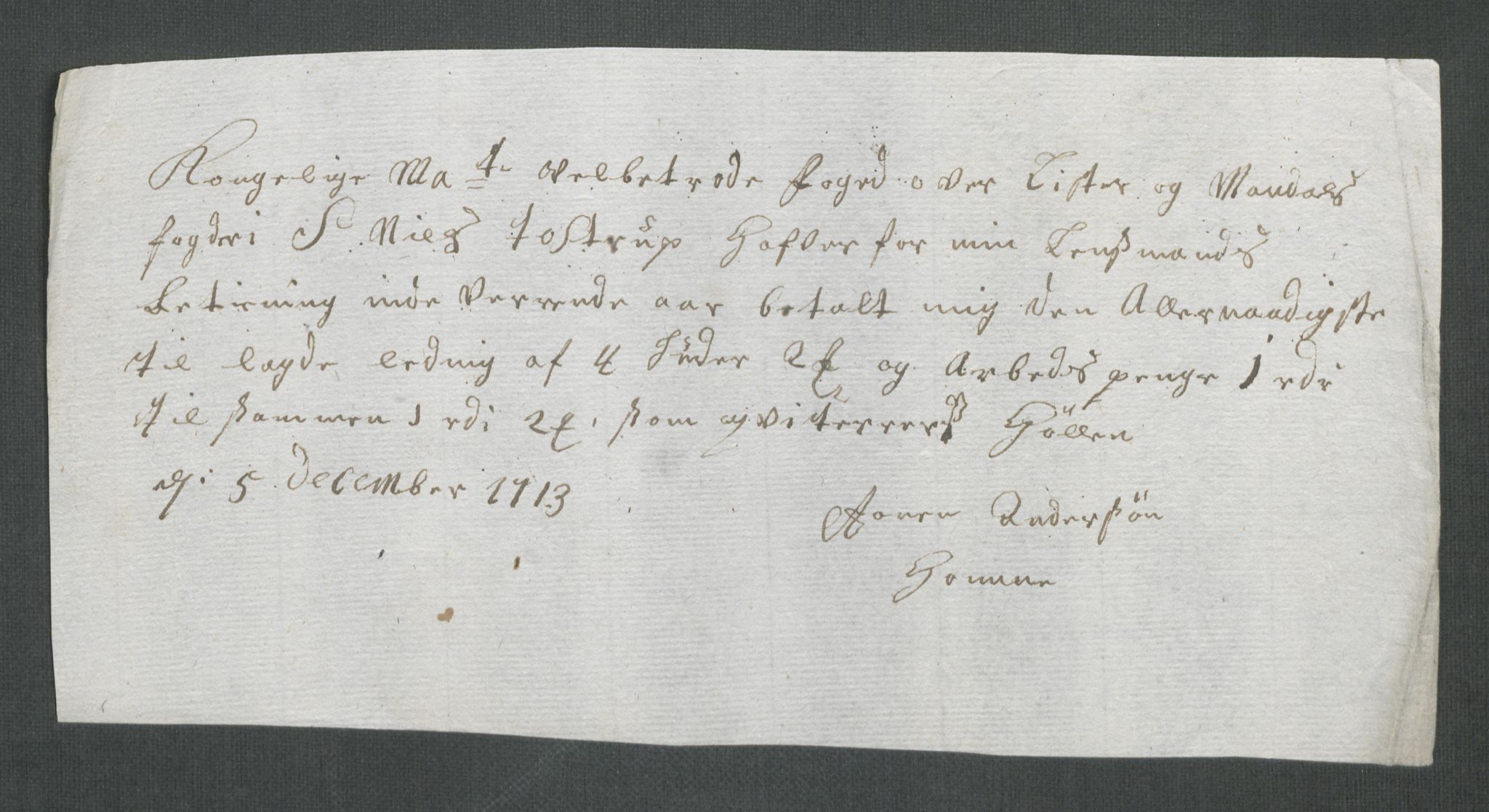 Rentekammeret inntil 1814, Reviderte regnskaper, Fogderegnskap, RA/EA-4092/R43/L2556: Fogderegnskap Lista og Mandal, 1713, p. 443